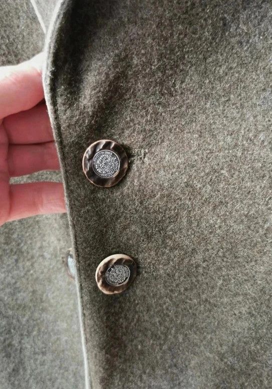 Vintage Vintage short wool green jacket floral lining Size L / US 10 / IT 46 - 4 Thumbnail