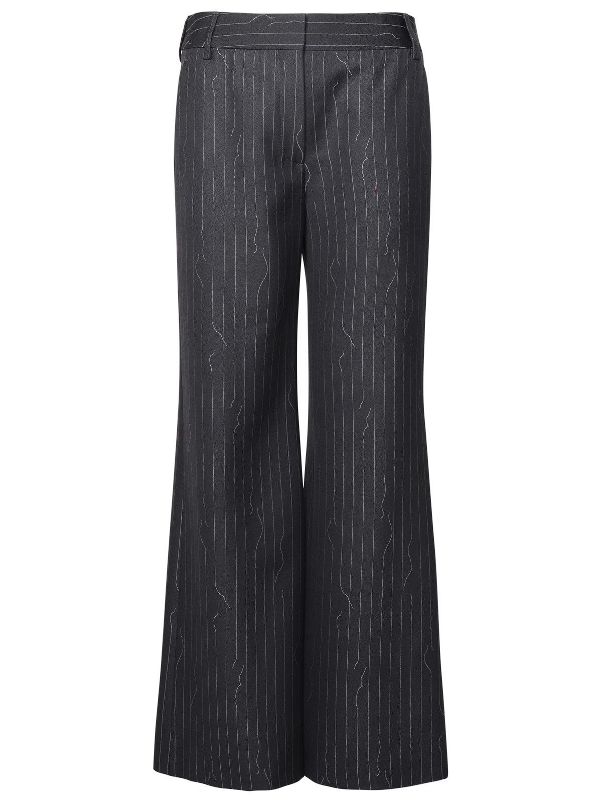 image of Off White Off-White Grey Virgin Wool Blend Trousers, Women's (Size 26)