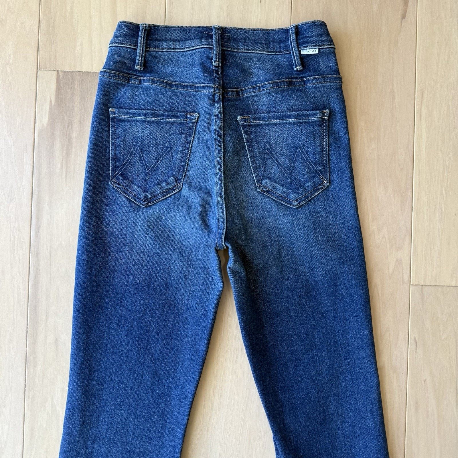 MOTHER Mother Hustler Ankle Jeans Women's 25 Blue Fray Glam Boho Size 25" / US 0 / IT 36 - 8 Thumbnail