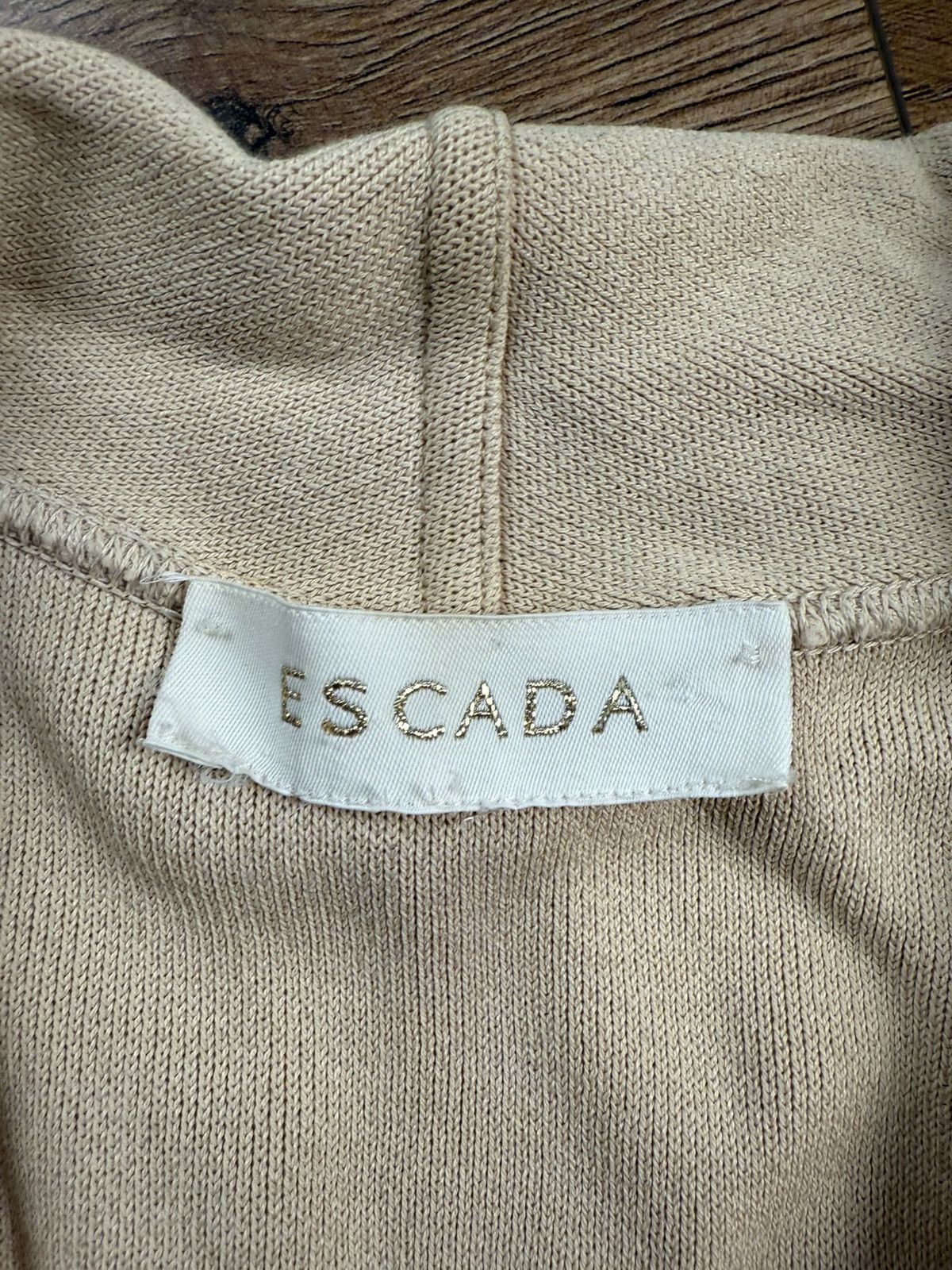Escada Escada Beige Zip Jacket with Lace Up Sleeves EU 40 Size S / US 4 / IT 40 - 3 Thumbnail