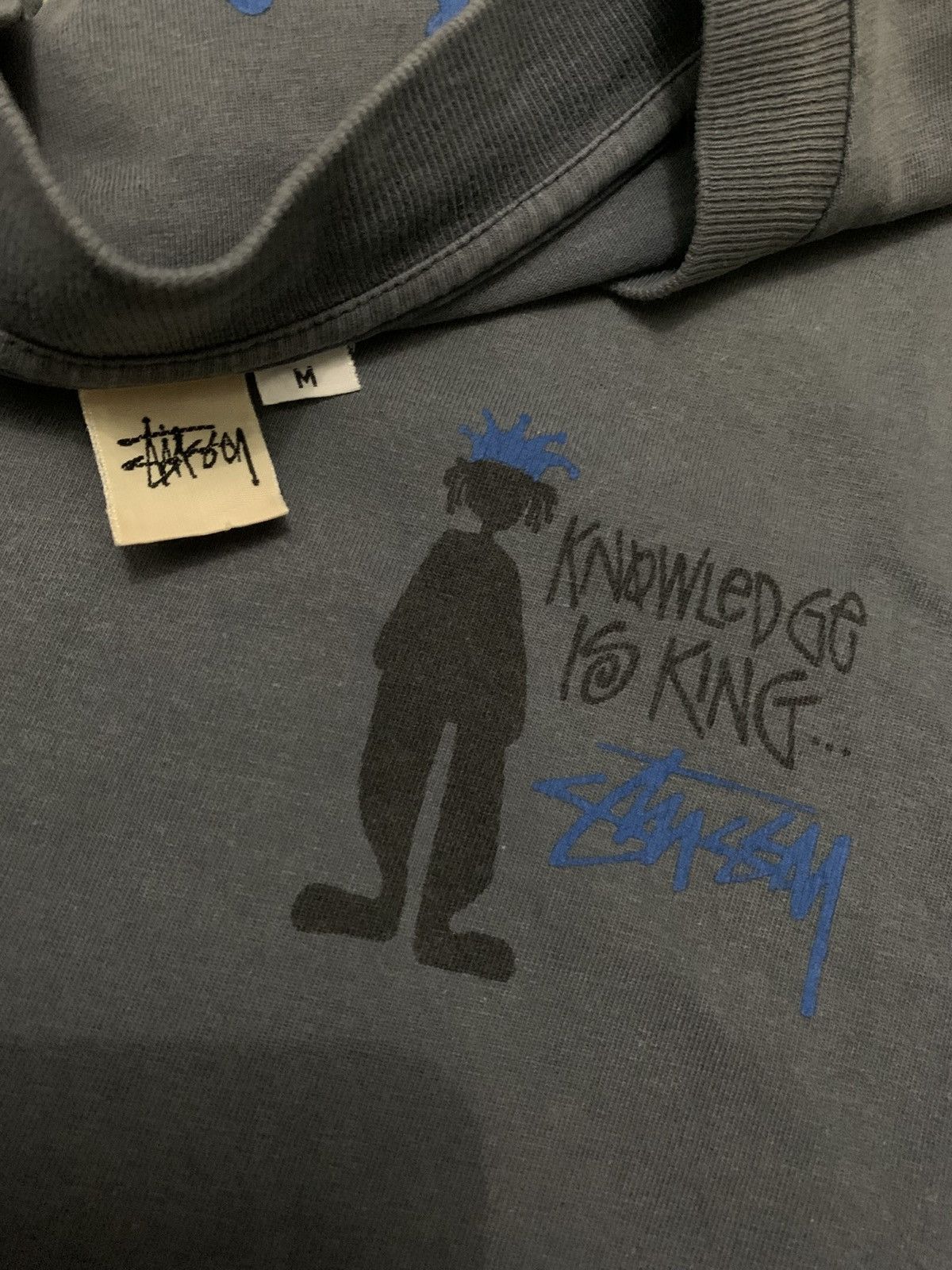 Stussy Rare Vintage 90s Stussy Crown & Knowledge Is King Tshirt Size US L / EU 52-54 / 3 - 4 Thumbnail