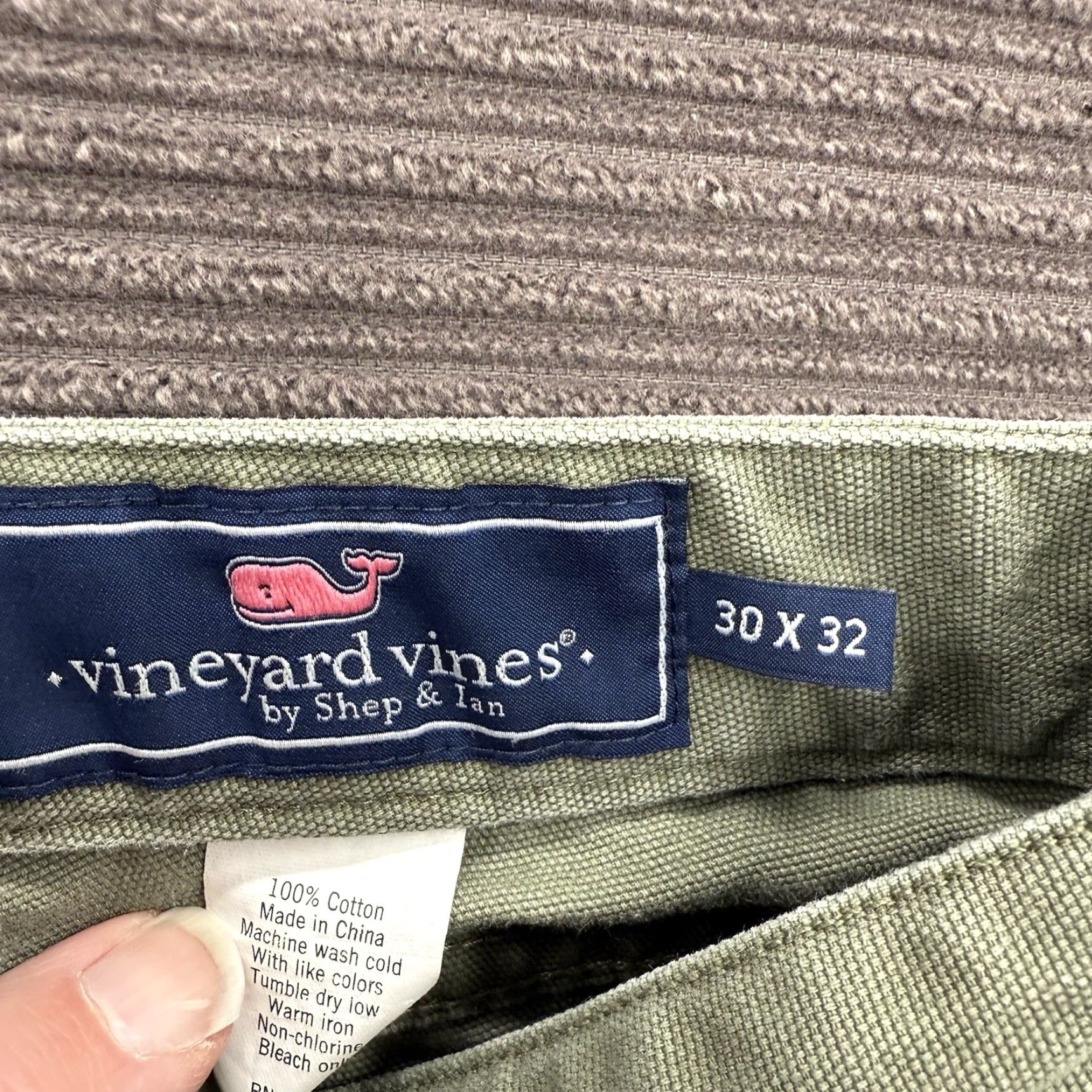 Vineyard Vines Vineyard Vines Pants Men 30/32 Green Cotton Chino 5 Pocket X-Front Button Zip Flat Waist 29 Inseam 31 Inseam Regular 30 in Size US 30 / EU 46 - 3 Thumbnail