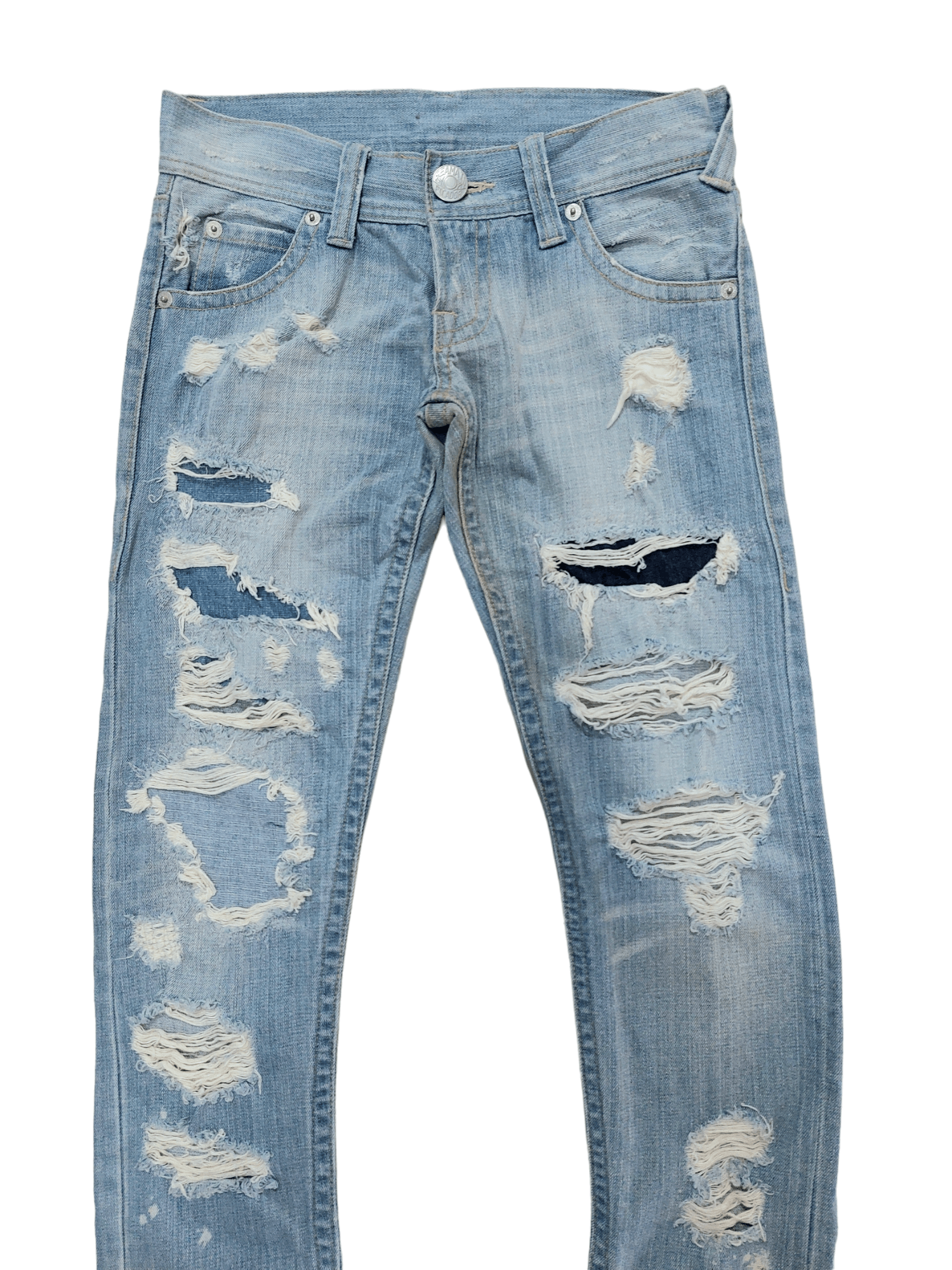 Vintage Sick Flare Low Rise Thrash Kurt Cobain Style Size 30" / US 8 / IT 44 - 4 Thumbnail