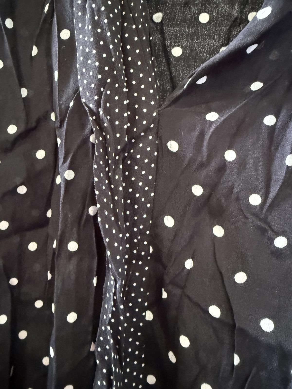 Designer MNG Suit Black Polka Dot Blouse Size S / US 4 / IT 40 - 4 Thumbnail