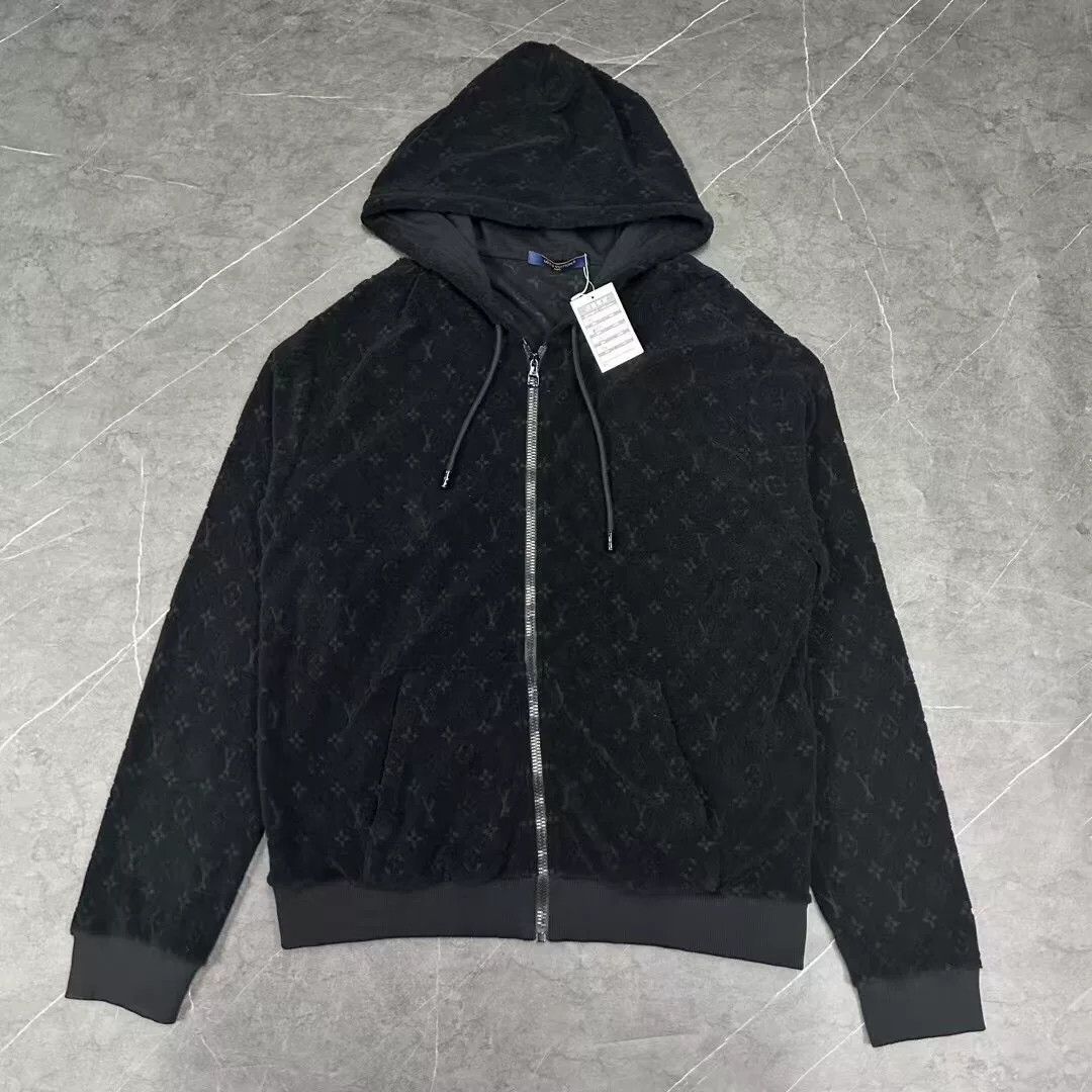 Louis Vuitton louis vuitton black hooded zip-up jacket Size US XL / EU 56 / 4 - 1 Thumbnail