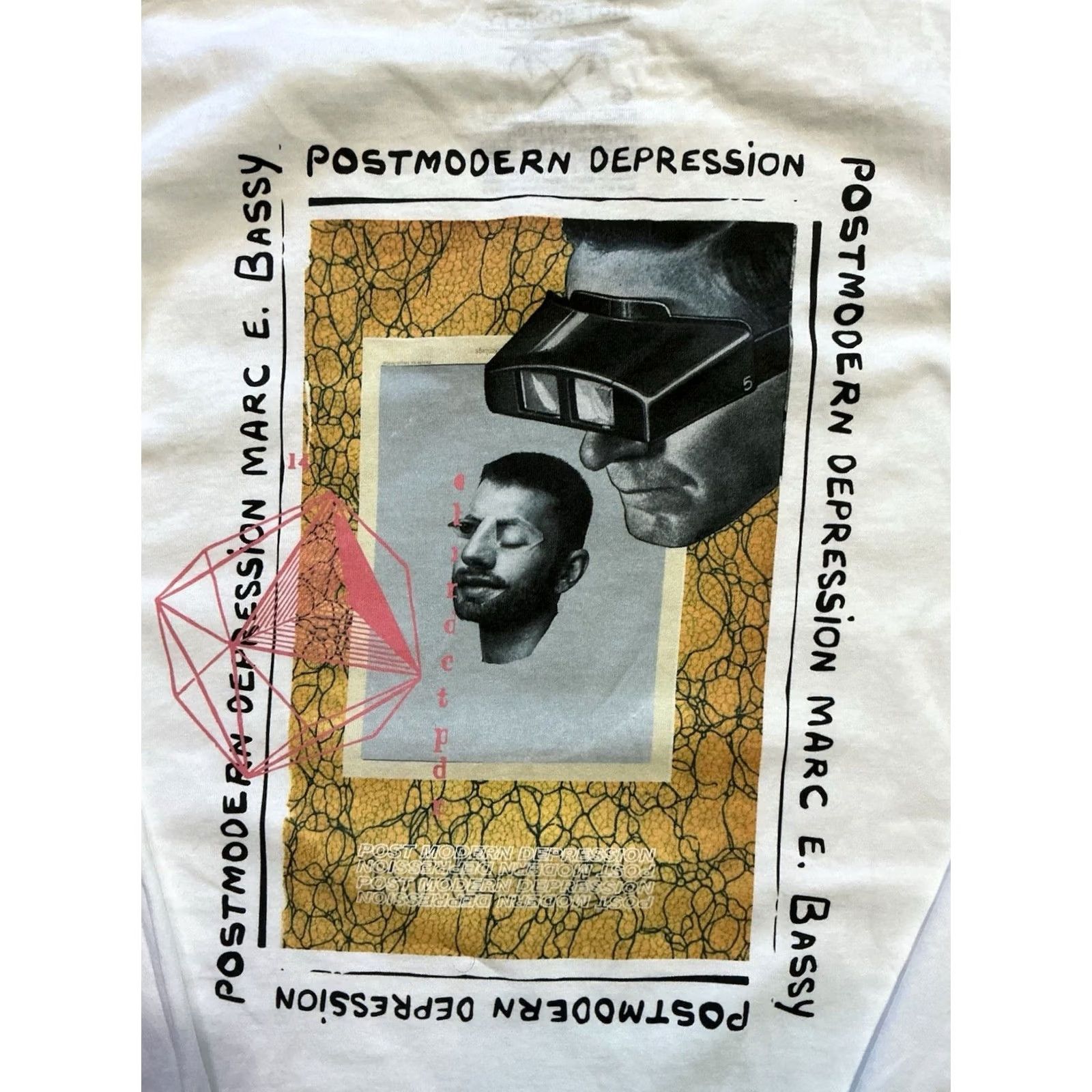 Marcs Riot Society Marc E. Bassy PMD Postmodern Depression L/S T-Shirt White Sz Small Mens Graphic Tee Size US S / EU 44-46 / 1 - 2 Thumbnail