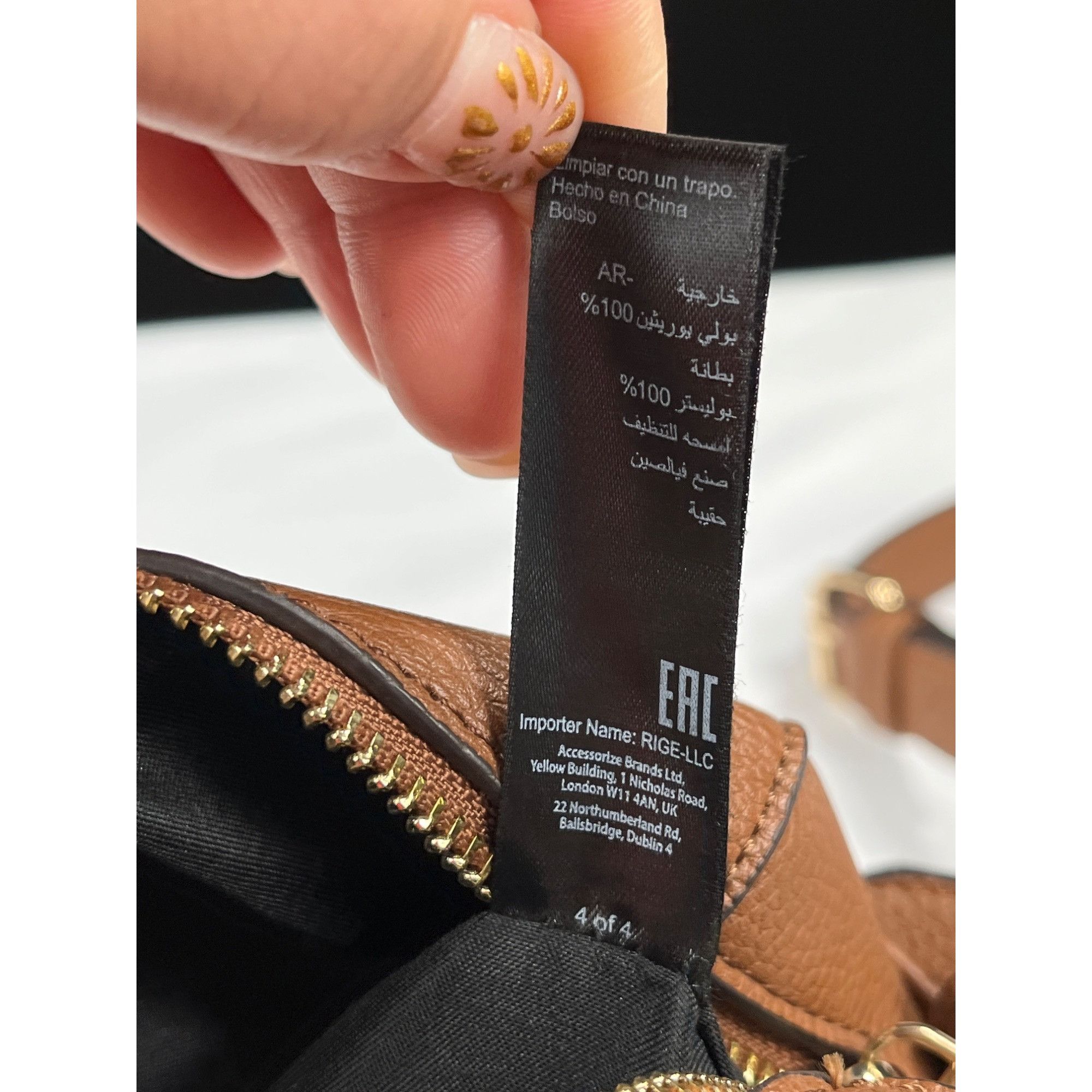 Designer Accessorize London SKU 7922 Womens Brown Leather Crossbody B Size ONE SIZE - 9 Thumbnail