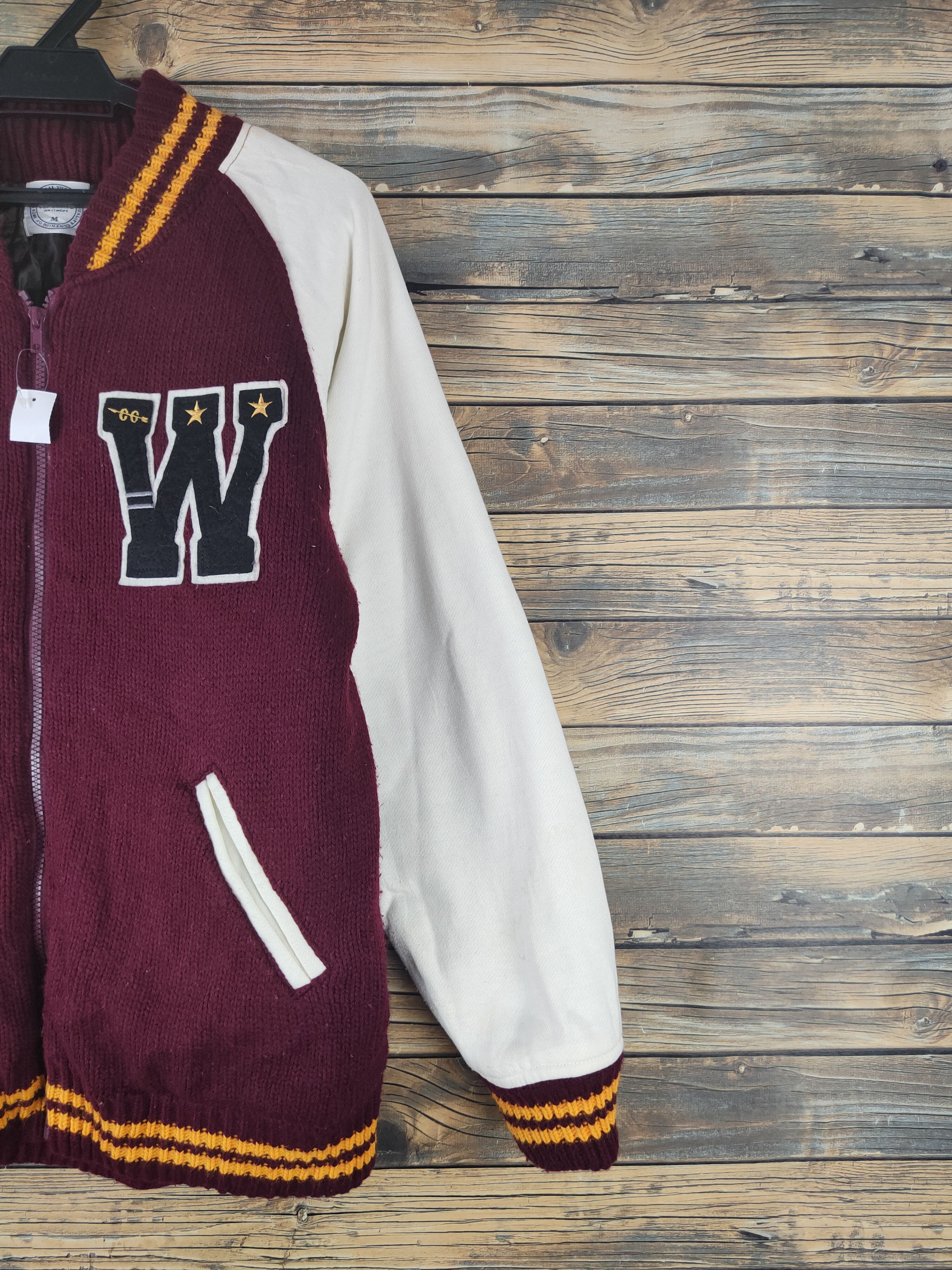 Vintage DL Japan vintage Maroon Varsity Jackets #1672 Size US M / EU 48-50 / 2 - 7 Thumbnail