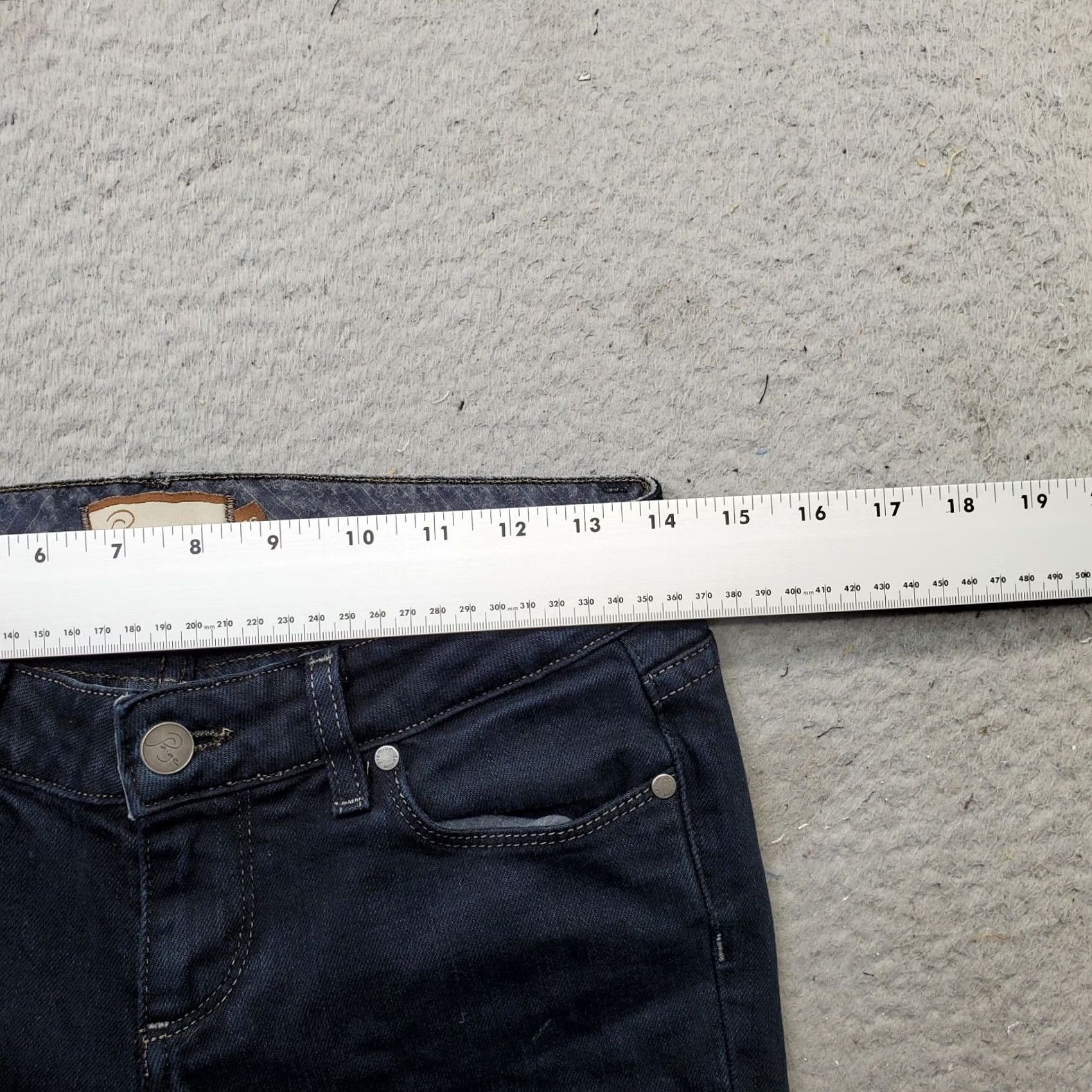 Paige Paige Jeans Womens 26 Blue Premium Denim Stretch Cotton Dark Wash Skinny Leg Shirt? Size 26" / US 2 / IT 38 - 6 Thumbnail