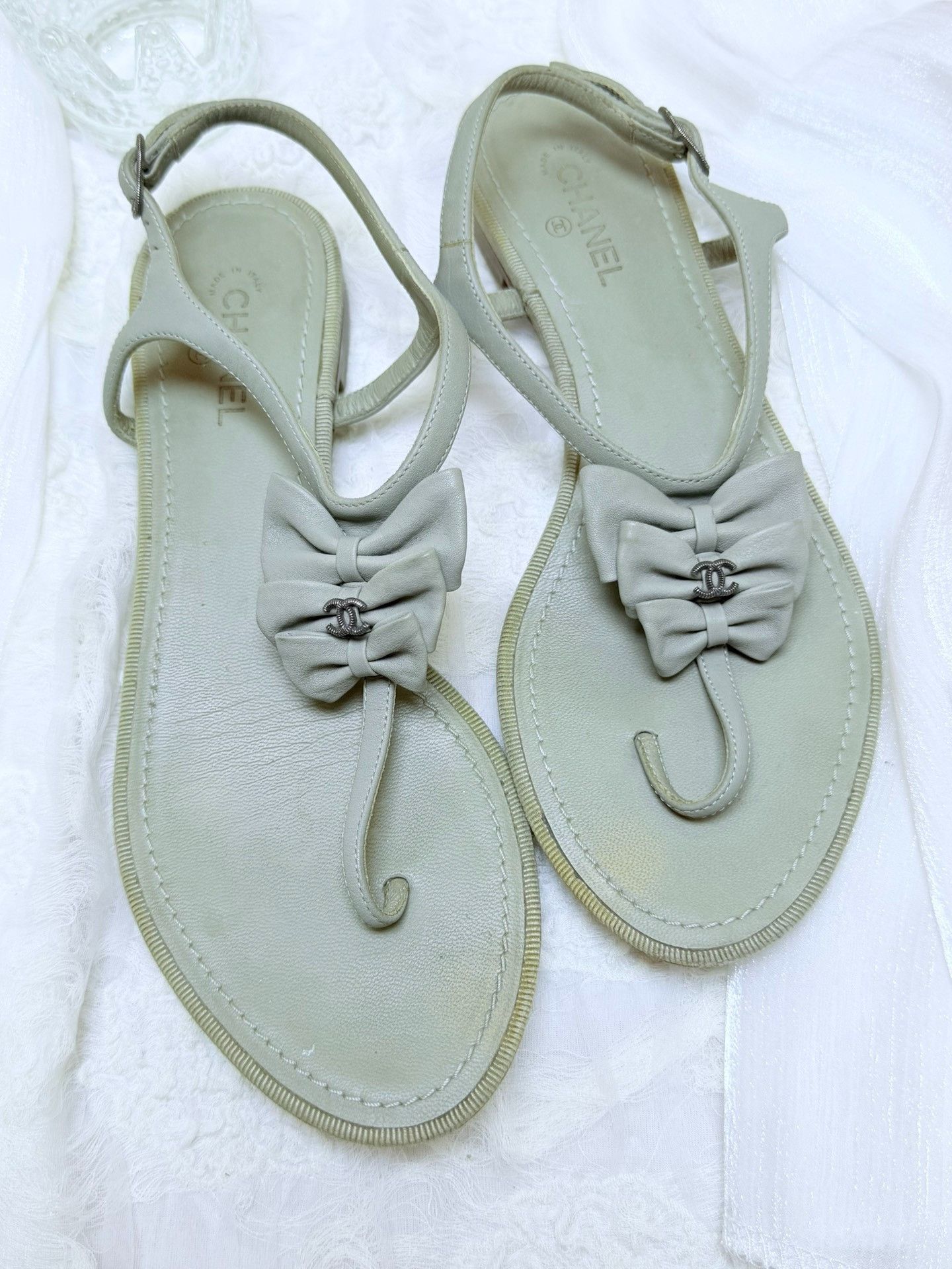 Chanel Chanel Green Sandals us_7 Women Size US 7 / IT 37 - 1 Thumbnail