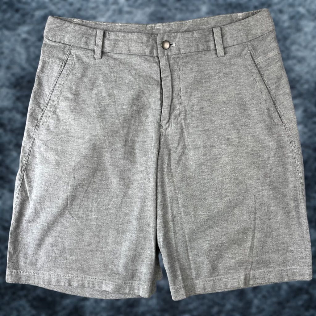 Lululemon Lululemon The Works Shorts Stretch Chino Mens 36x10 Grey Cotton Blend Chino Stretch Pockets Flat Front Regular Fit Casual Summer Spring Mens Size US 36 / EU 52 - 1 Thumbnail