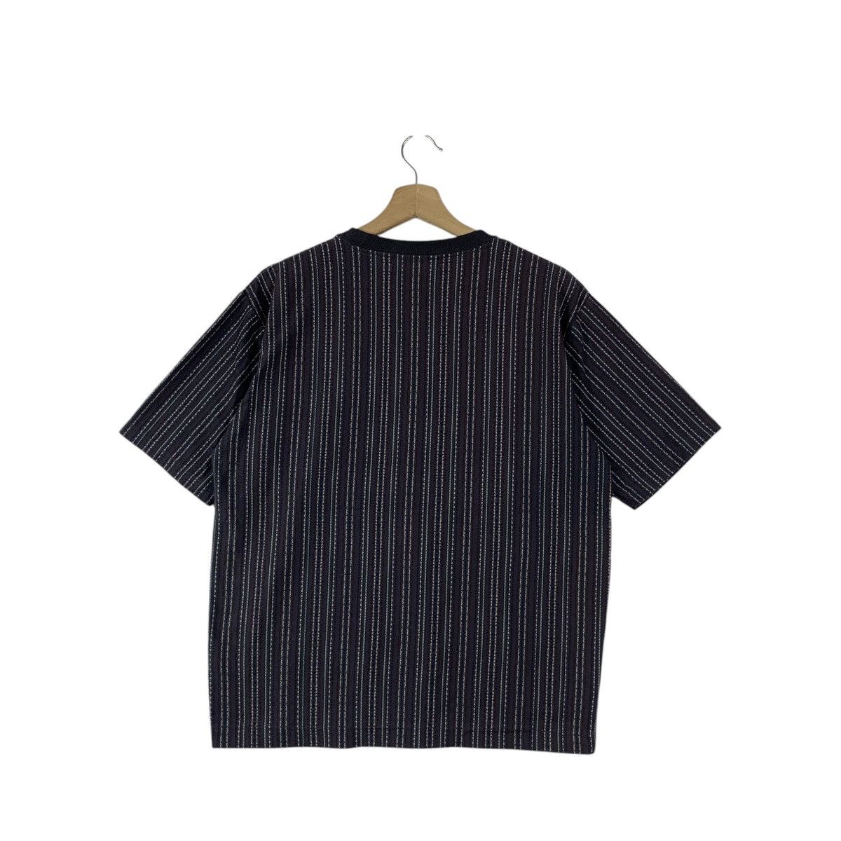 NANO universe NANO UNIVERSE JAPAN Striped Herringbone Baggy Tee Shirt Top Size M / US 6-8 / IT 42-44 - 4 Thumbnail