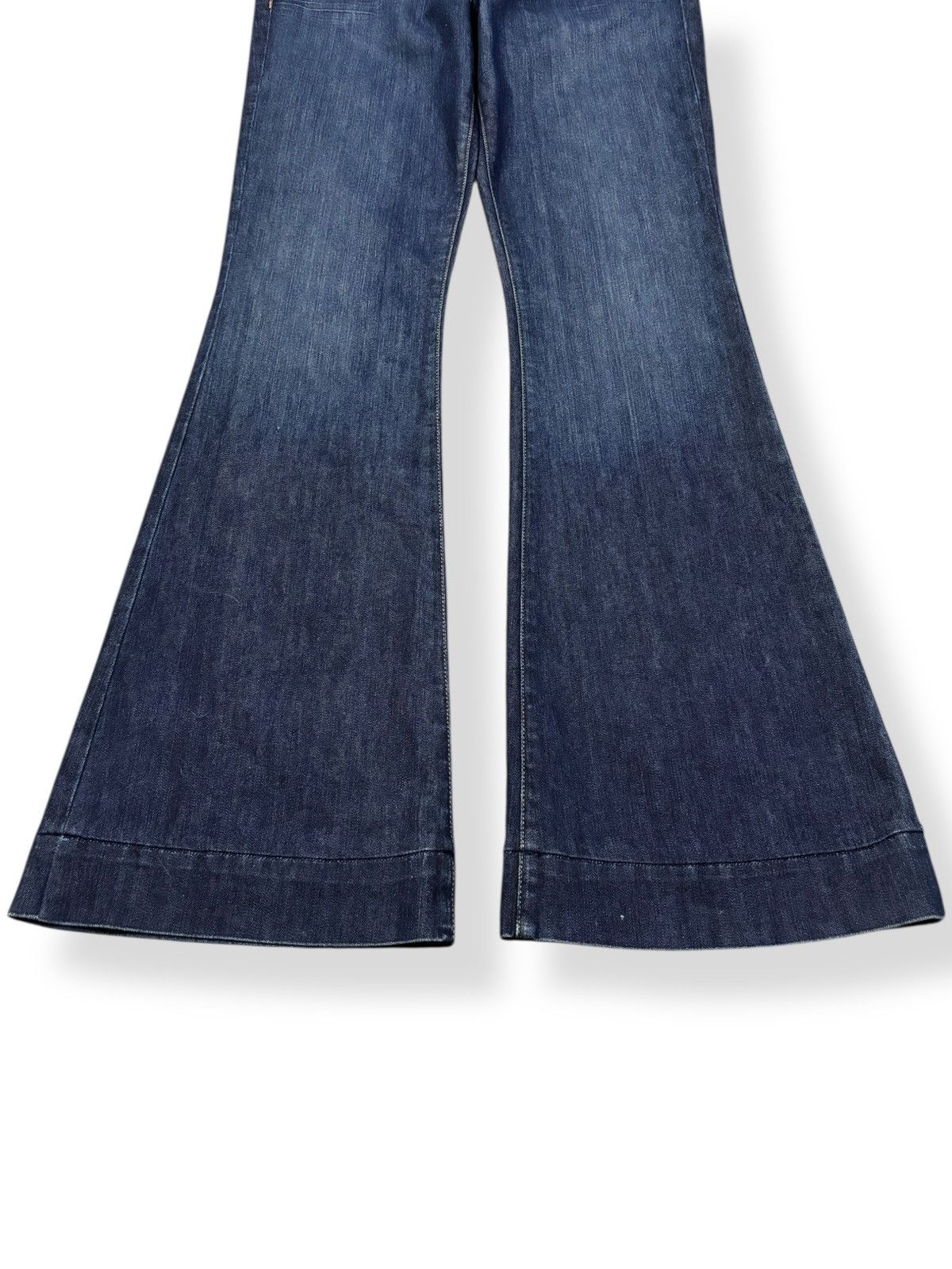 J Brand Vintage J Brand Dark Blue Wash Flare Bell Bottom Jeans Size 31" - 6 Thumbnail