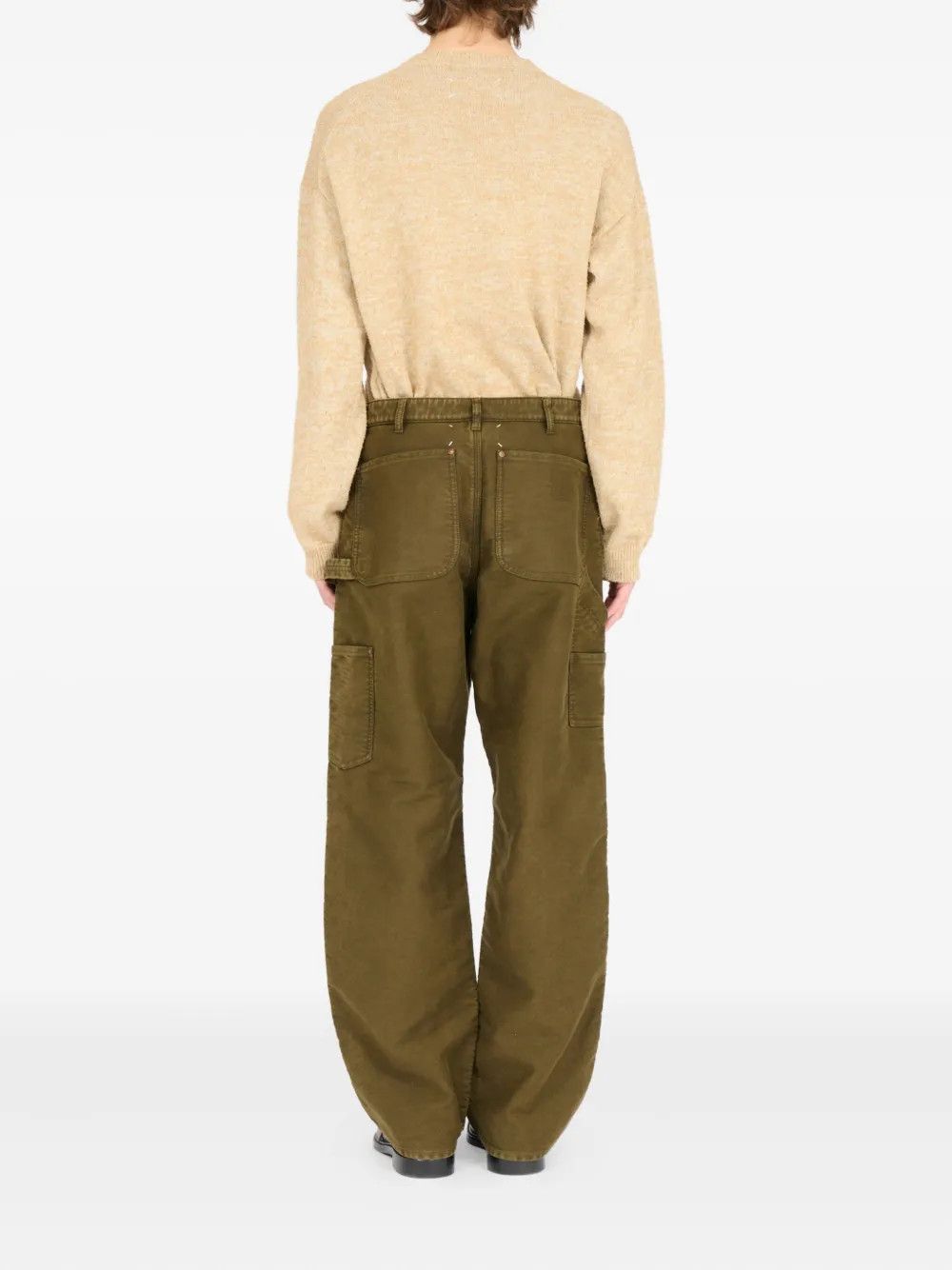Maison Margiela o1w1db10526 Wide-leg Pant in Olive Brown Size US 36 / EU 52 - 4 Thumbnail