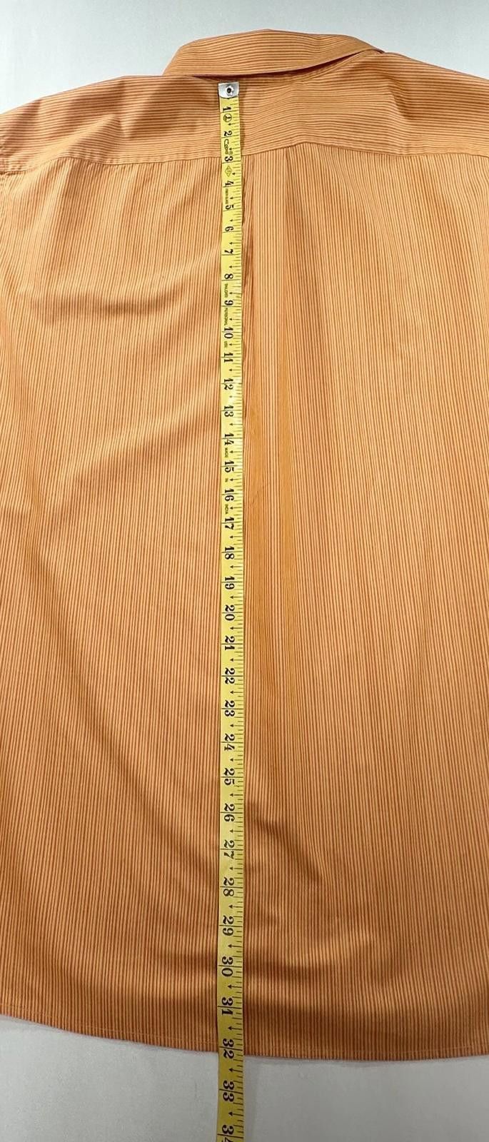 Gap Gap Striped 100% Cotton Classic Fit Button Up Orange 2XL Size US XXL / EU 58 / 5 - 6 Thumbnail