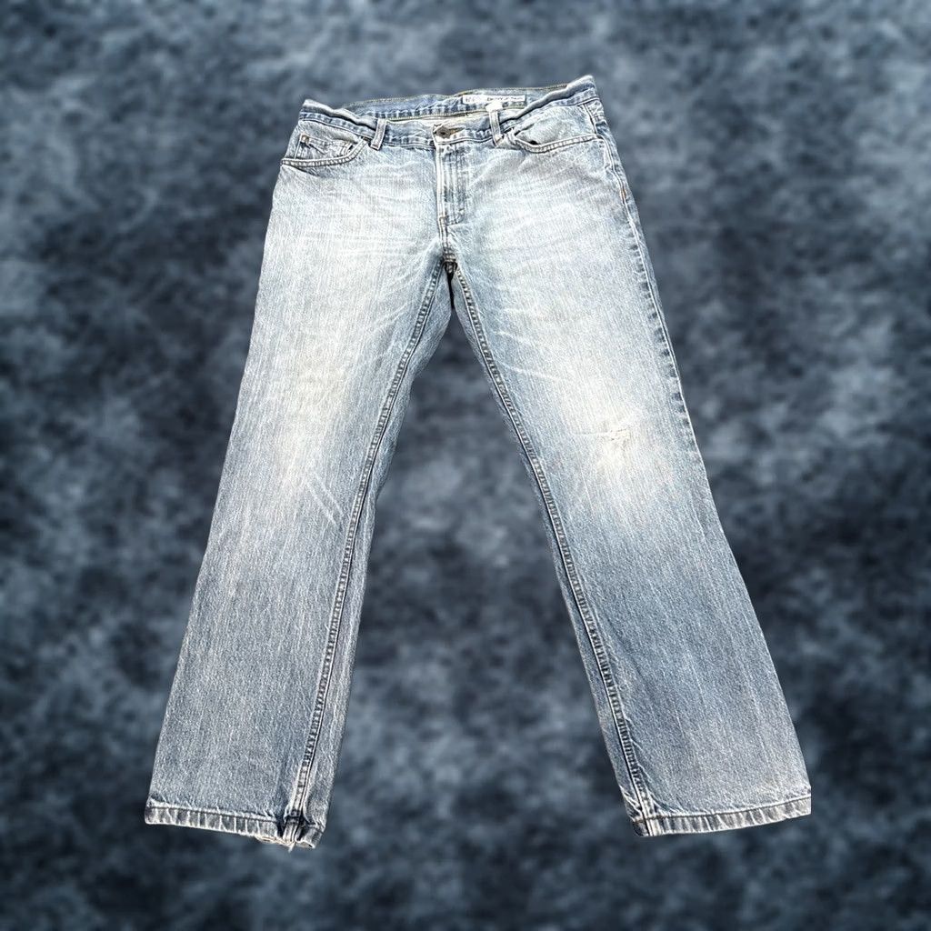 DKNY VINTAGE DKNY Jeans Mens 34x30 Light Wash Straight Distressed Grunge Y2K Blue Cotton Jeans Mens 34 Inseam 30 Size US 34 / EU 50 - 1 Thumbnail