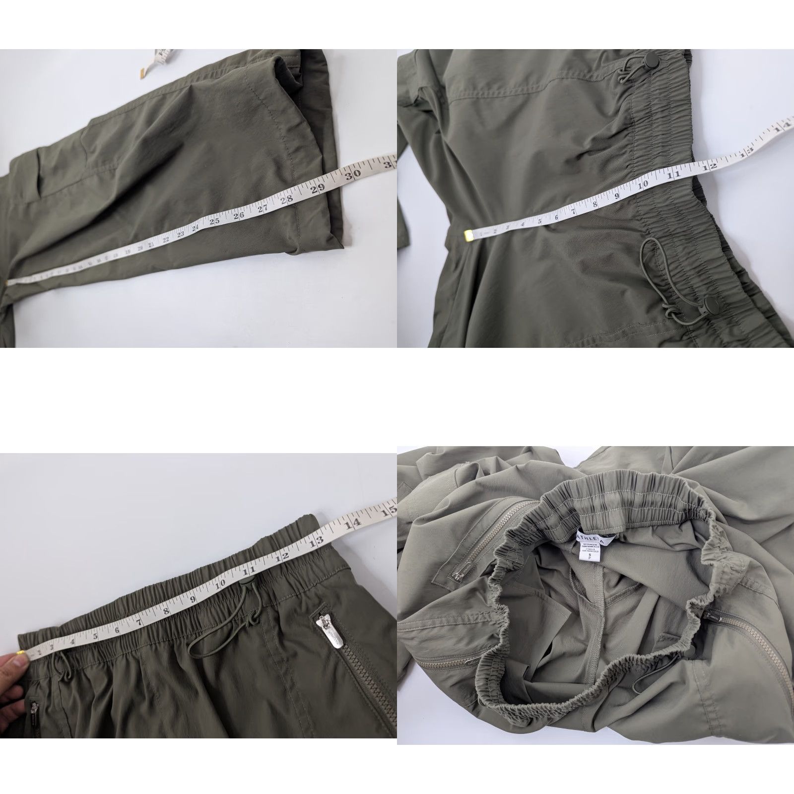 Athleta Athleta Women's Green Cascade High Rise Cargo Poplin Pants Size Small S Green Cargo Pants Womens Regular 2020s Size 28" / US 6 / IT 42 - 8 Thumbnail