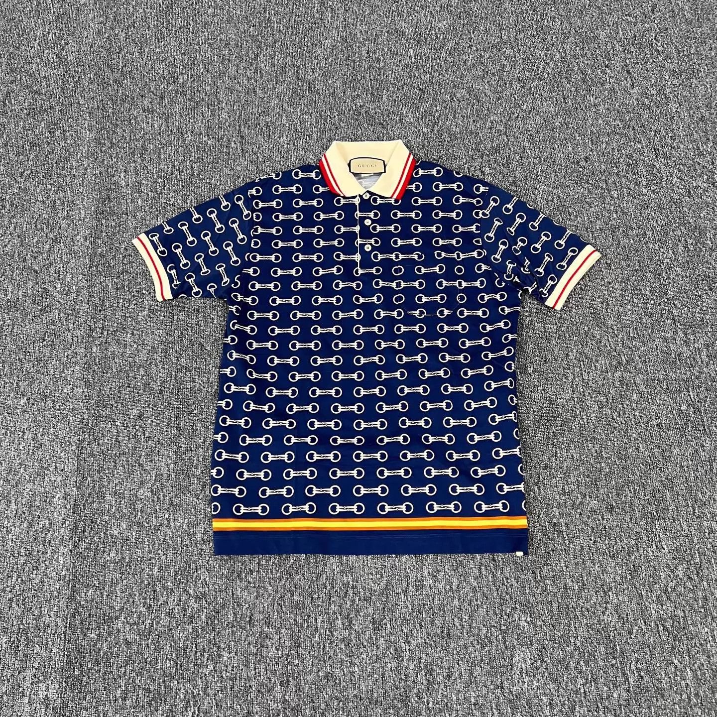 Gucci Gucci 25 All Over Print Knit Polo Short Sleeve L 99 New Size US L / EU 52-54 / 3 - 1 Thumbnail