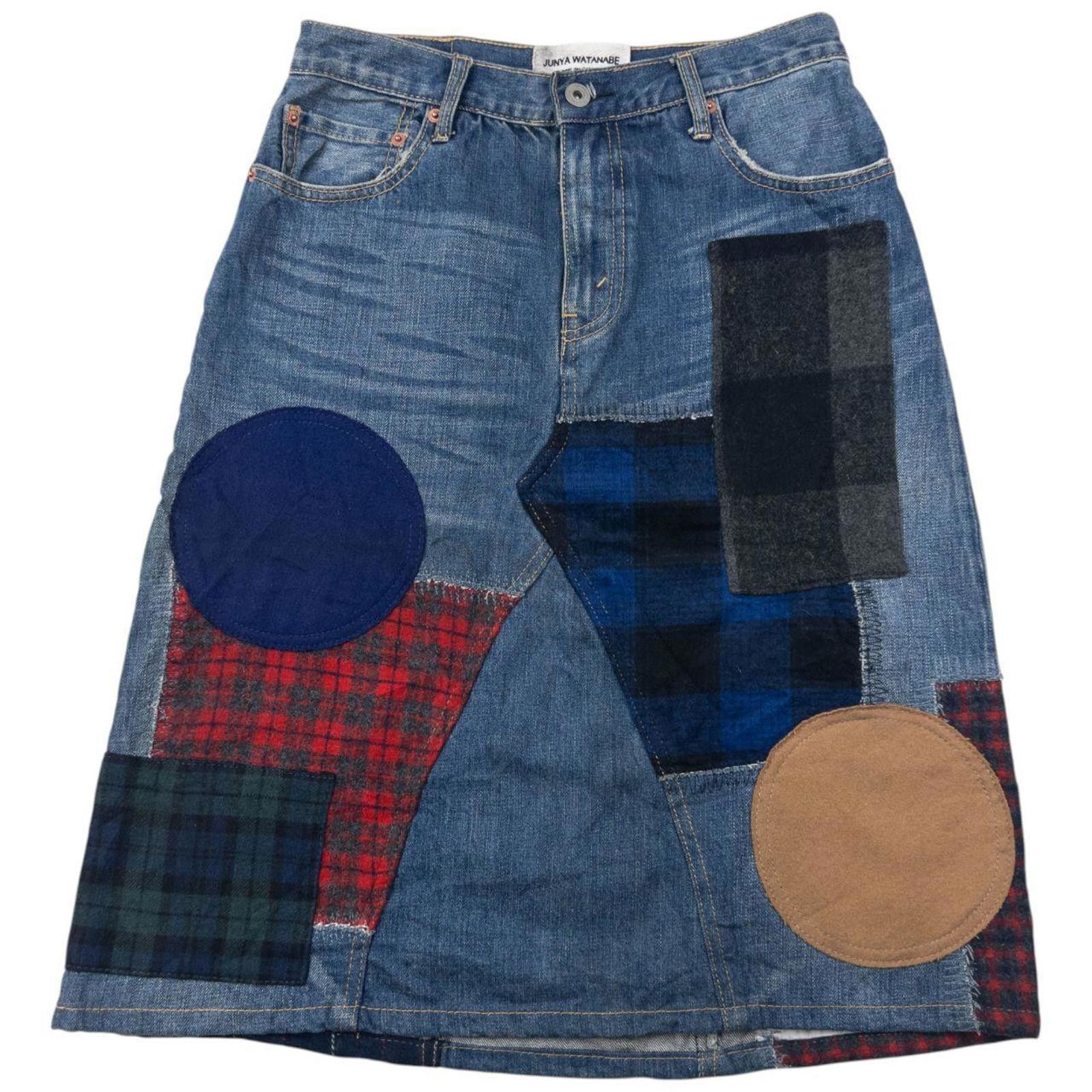 Comme des Garcons 2015 Junya Watanabe X Comme Des Garçons Denim Skirt W28 Size 28" / US 6 / IT 42 - 1 Thumbnail