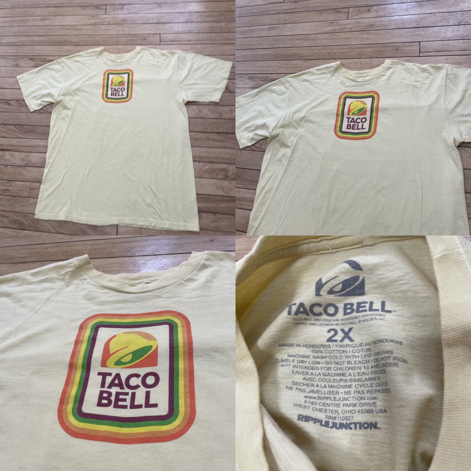 Bell Taco Bell T-Shirt Adult 2XL Yellow Retro 90s Logo Print Brand Tee 2XL Chest Mens Shirt Size US XXL / EU 58 / 5 - 9 Thumbnail