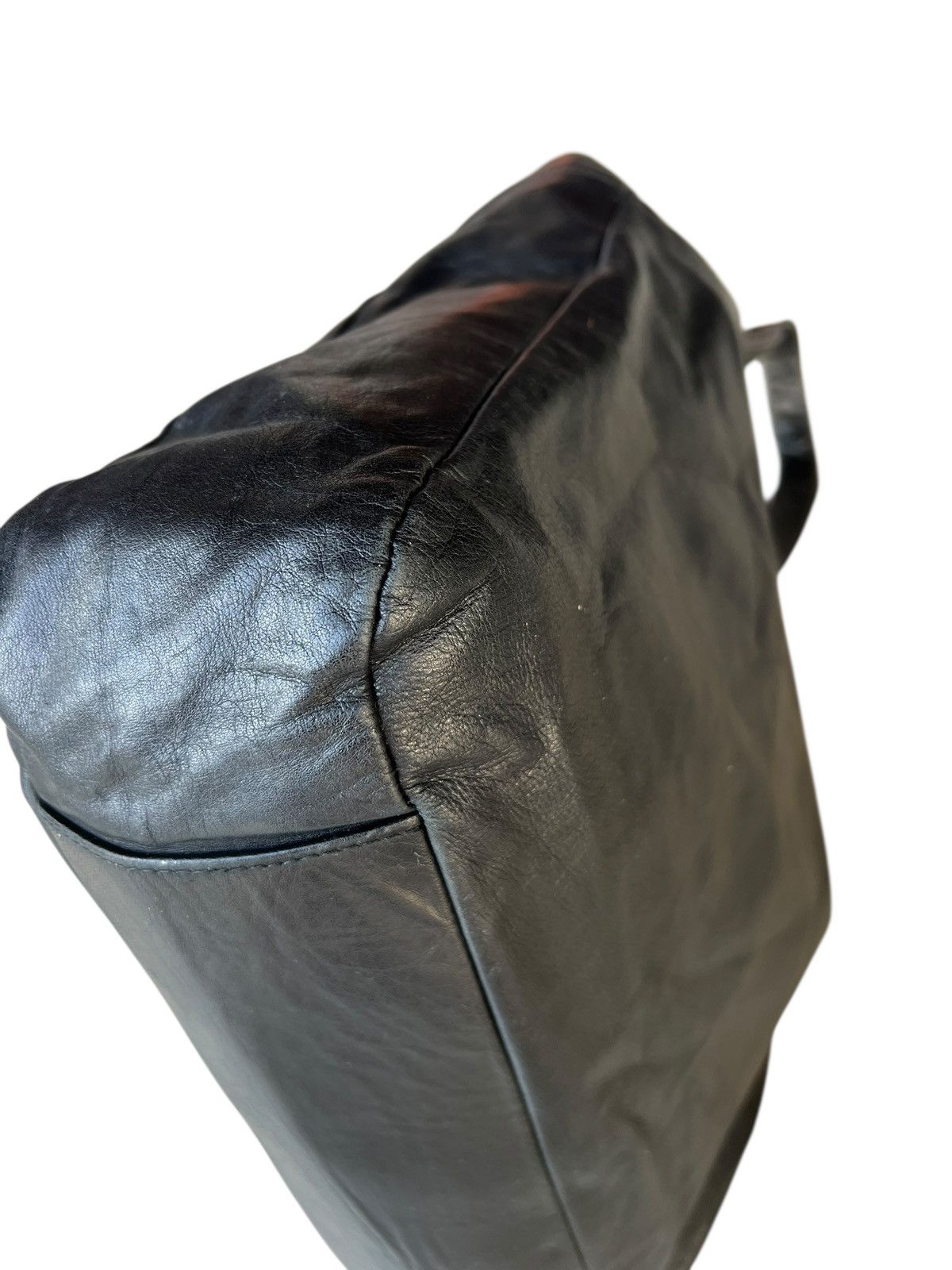 Leather B. Stuff Japan Patina Black Leather Tote Bag Size ONE SIZE - 16 Thumbnail
