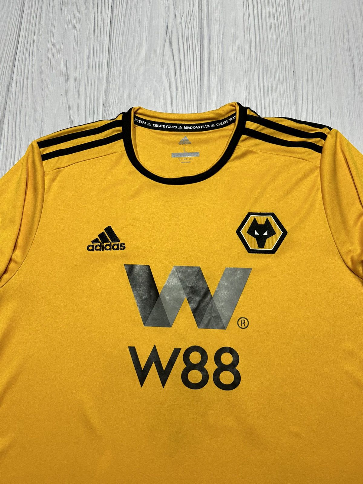 Adidas 7 WOOKIE Wolverhampton 2018/19 Adidas Soccer Jersey Size L Size US L / EU 52-54 / 3 - 9 Thumbnail