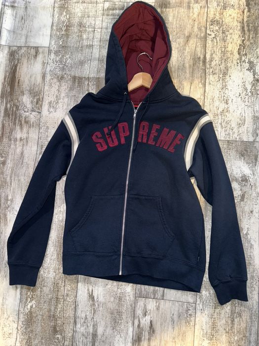 Supreme Navy Blue Supreme Hoody Size Medium Grailed