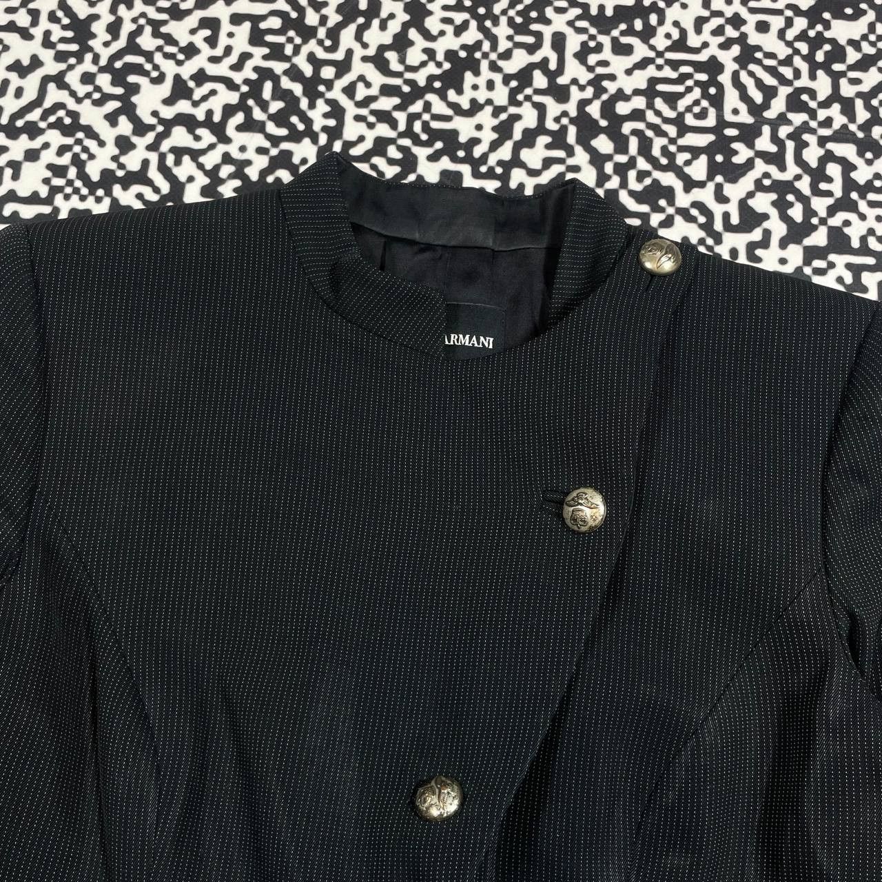 Giorgio Armani Vintage 90s Giorgio Armani Luxury Flared Napoleon Blazer Size M / US 6-8 / IT 42-44 - 10 Thumbnail