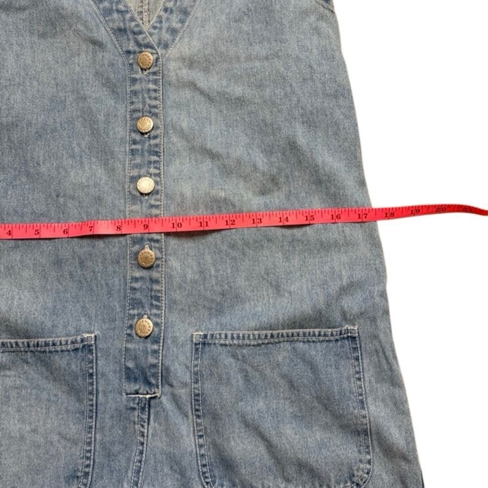 Vintage 90s Vintage Moda Intl Chambray Button Front Vneck Jumpsuit P Size US 26 / EU 42 - 4 Thumbnail