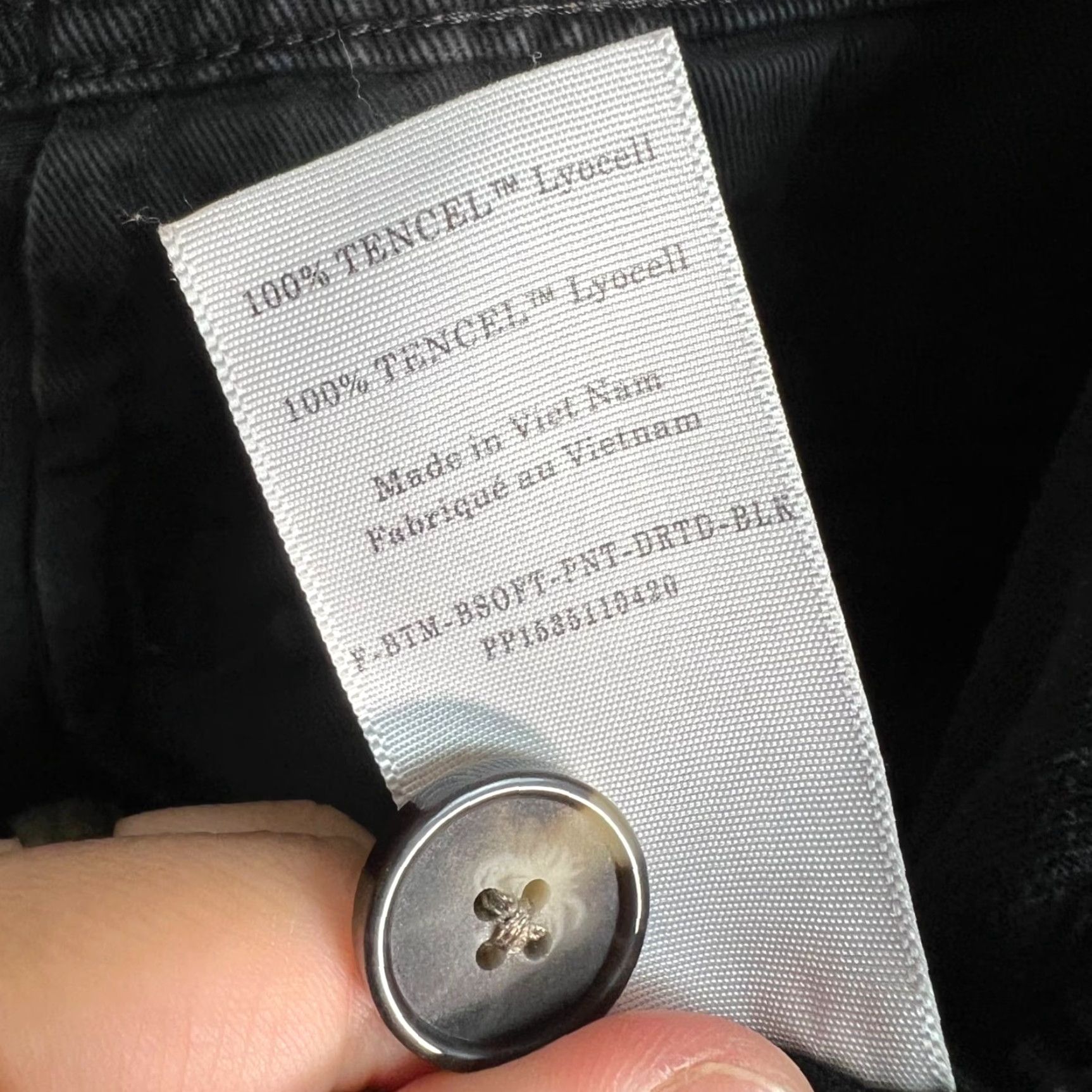 Everlane Everlane Pants Cropped Tencel Lyocell Black Relaxed Fit High Waist Twill Vintage No Size 27" / US 4 / IT 40 - 4 Thumbnail