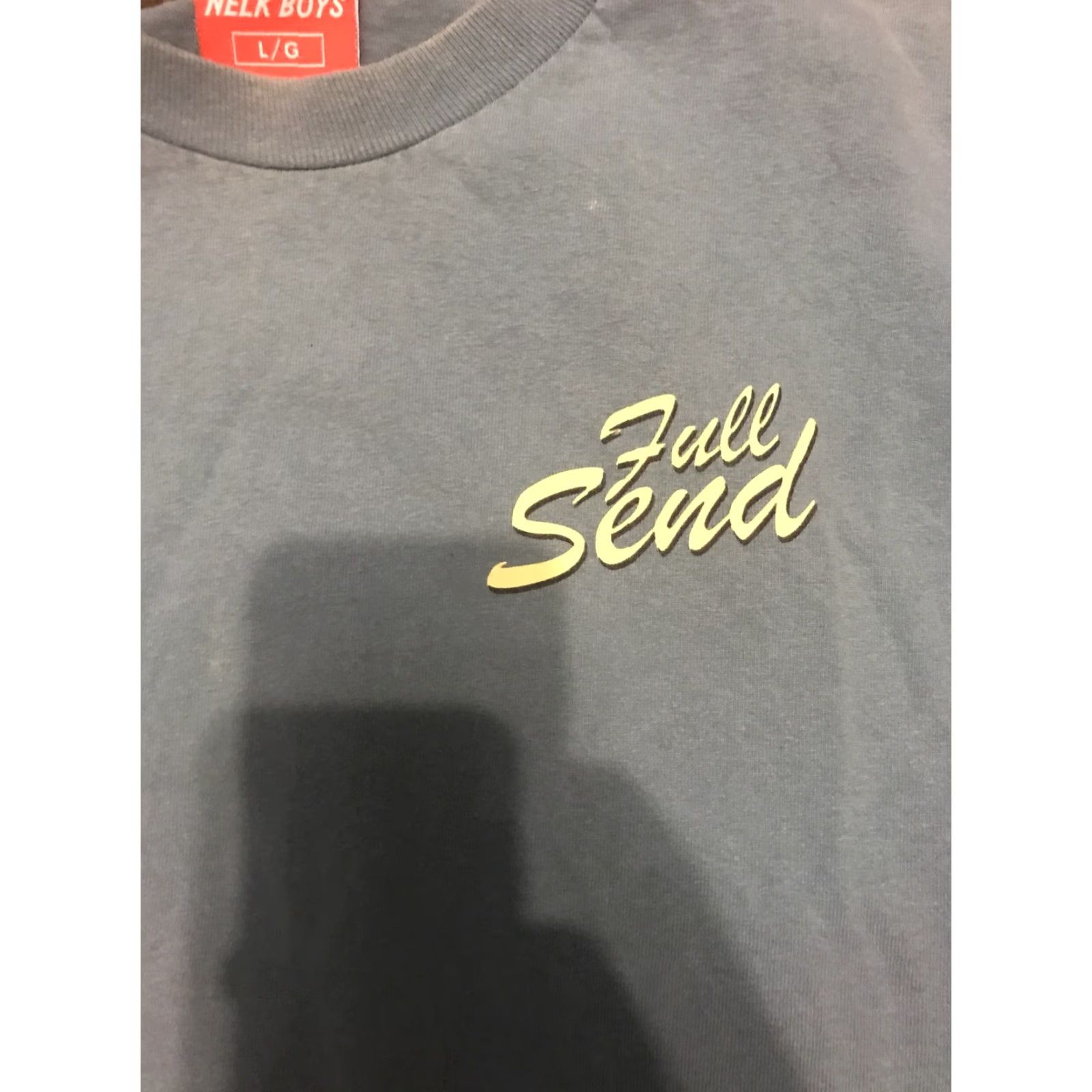 Vintage Nelk Boys Full Send Mens Graphic T-Shirt L Blue Bunny Girl Short Sleeve Adult Girls Size US L / EU 52-54 / 3 - 2 Thumbnail