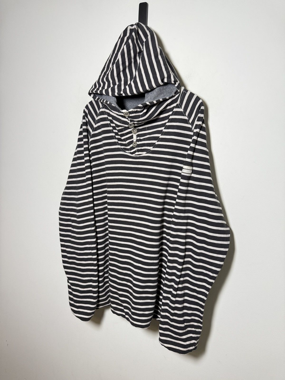 Stone Island Stone Island Striped Button Hoodie Size US L / EU 52-54 / 3 - 3 Thumbnail