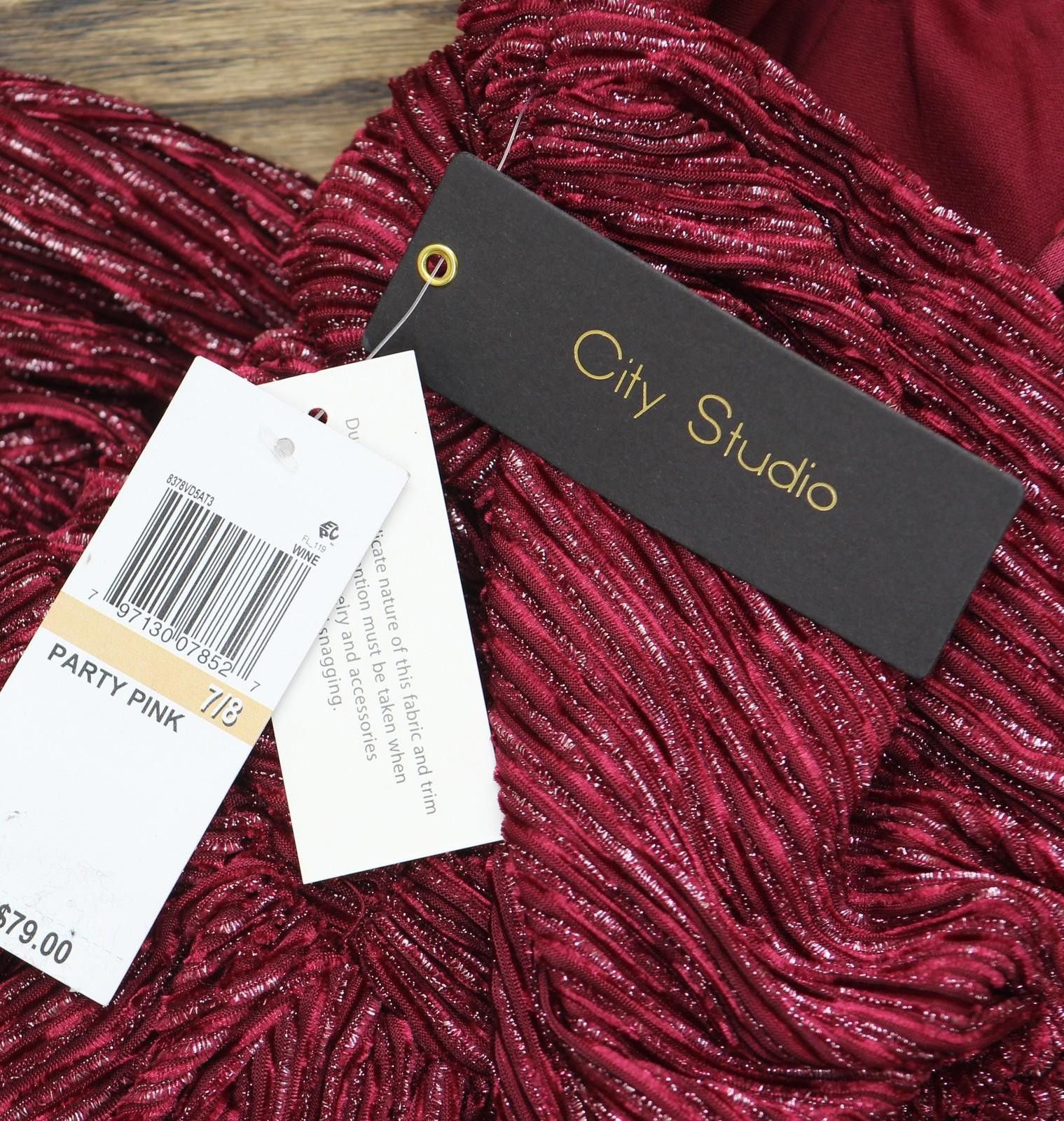 Other Nwt City Studio Strap Fit Flare Mini Dress Wine Red 7 / 8 Size M / US 6-8 / IT 42-44 - 3 Thumbnail