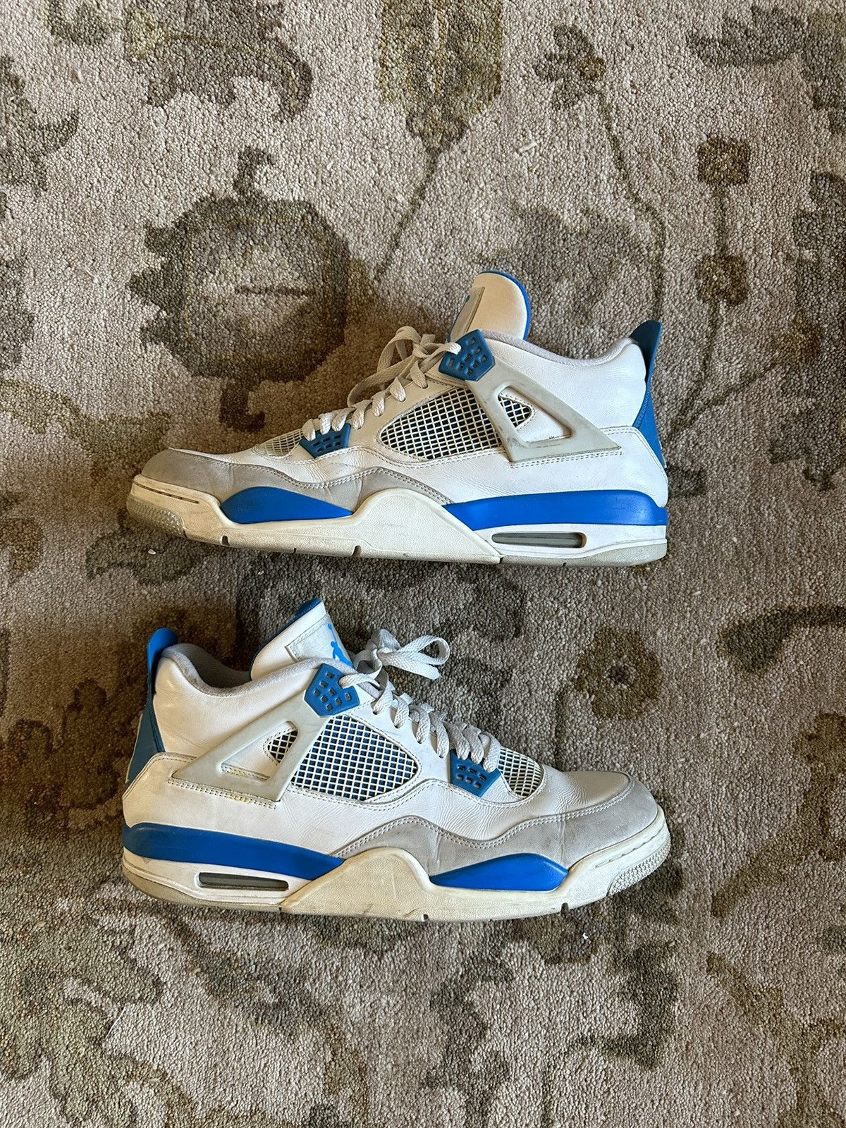 image of Retro 4 Military Blue 2012 Size 15 Shoes in White, Men's
