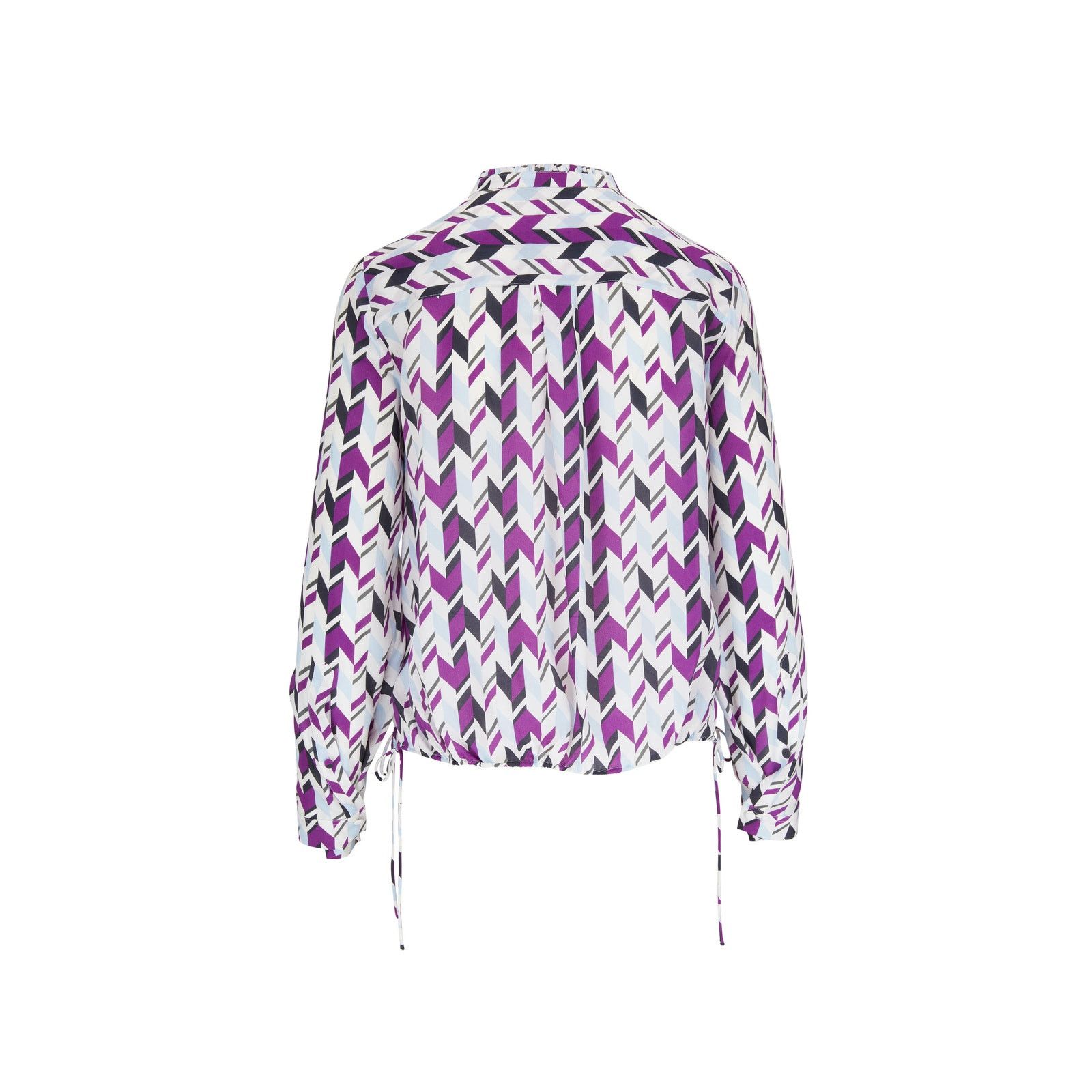 DOROTHEE SCHUMACHER Dorothee Schumacher Purple Geometric Print Fluid Blouse Size L / US 10 / IT 46 - 3 Thumbnail