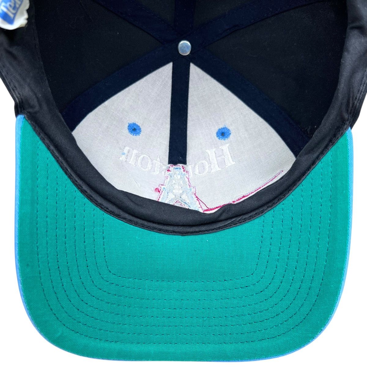 NFL × Vintage Vintage 1990s NFL Houston Oilers Split Bar Eastport Snapback Size ONE SIZE - 8 Thumbnail