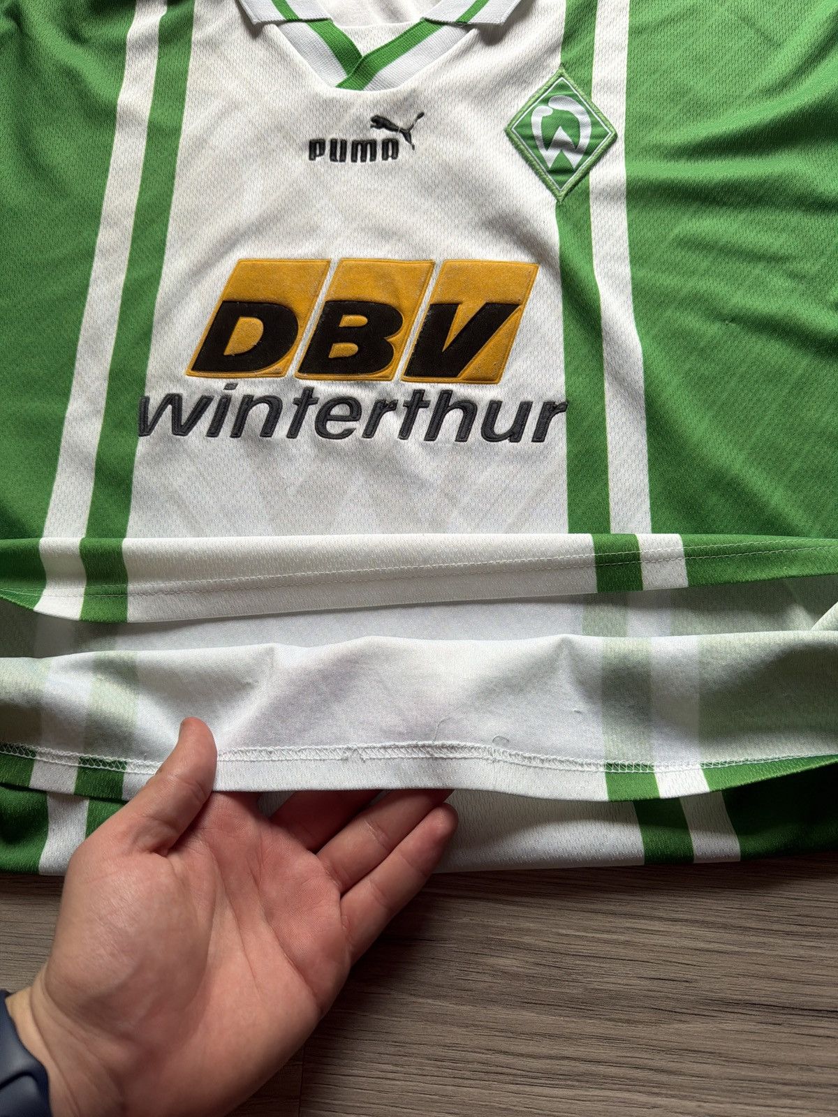 Puma Werder Bremen Puma Football shirt 1996 Soccer jersey Size US L / EU 52-54 / 3 - 12 Thumbnail