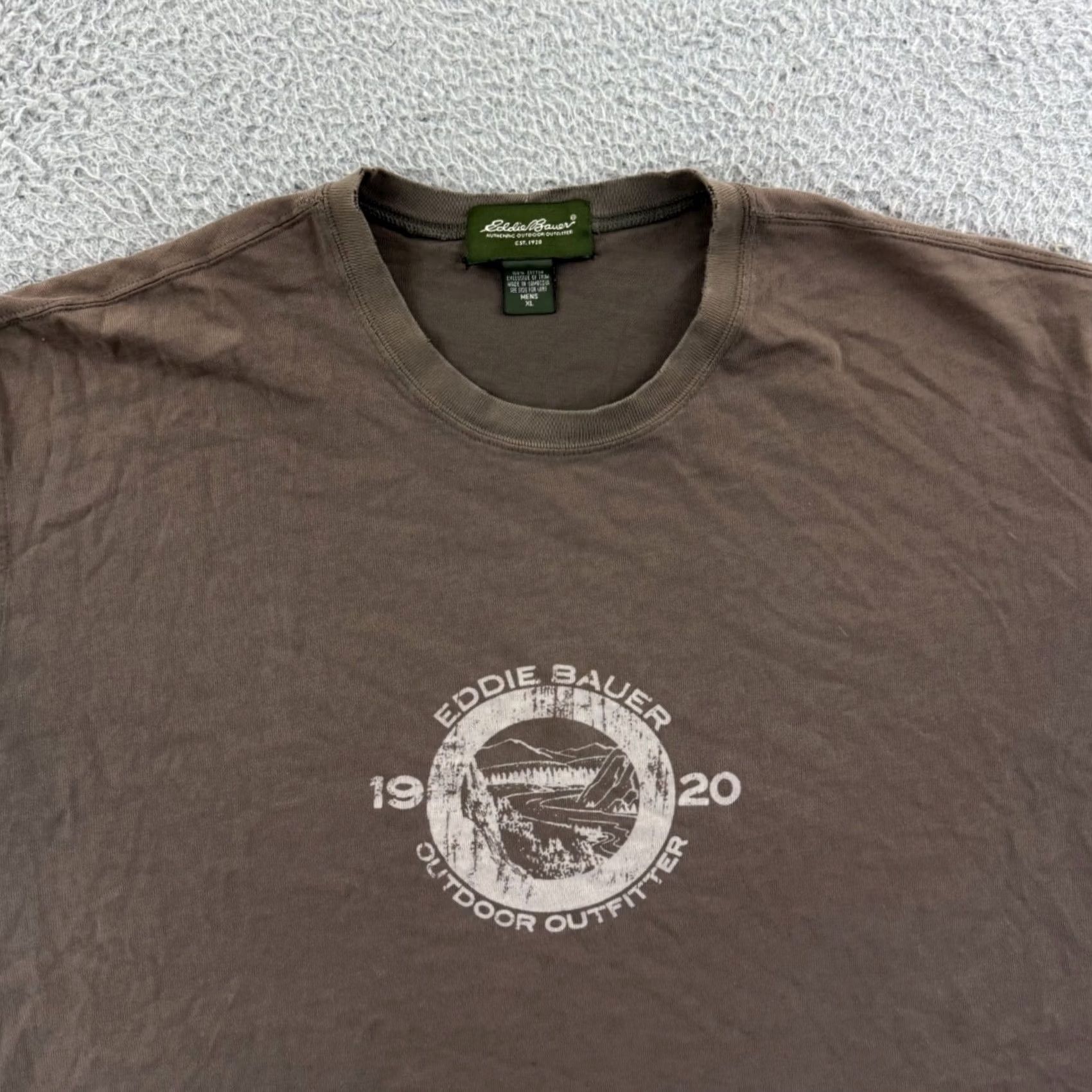 Eddie Bauer VINTAGE Eddie Bauer Shirt Mens XL Brown Short Sleeve 90s Logo Hiking Outdoor Shirt XL Brown 90s Mens Outdoor Eddie Bauer Size US XL / EU 56 / 4 - 3 Thumbnail