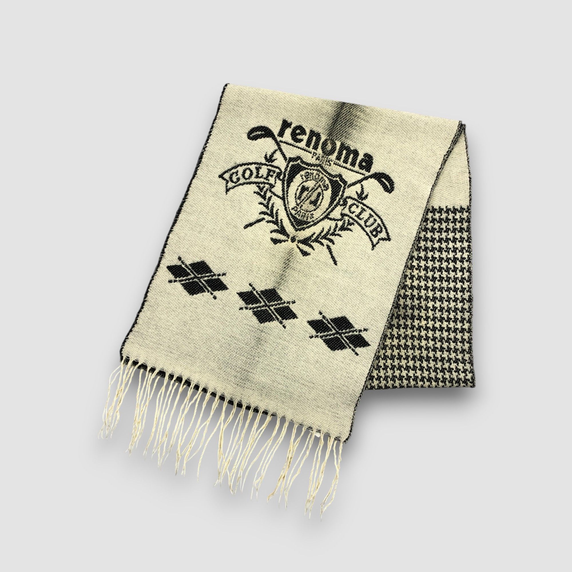 Renoma Vintage 90s Distressed Renoma Scarf Muffler Wool Scarves Size ONE SIZE - 3 Thumbnail