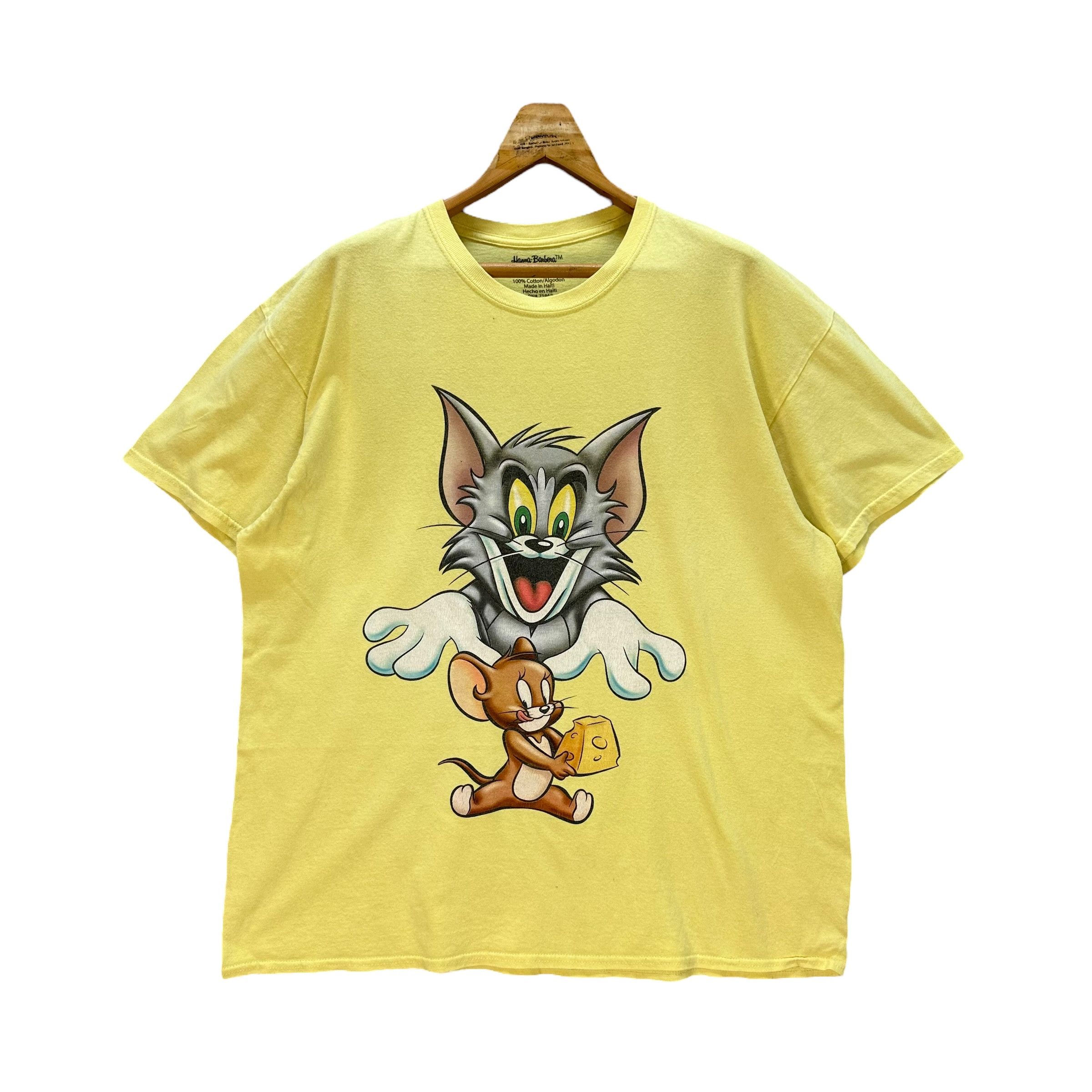 Vintage HANNA BARBERA TOM & JERRY GRAPHIC YELLOW TEES #9097-56 Size US XL / EU 56 / 4 - 1 Thumbnail