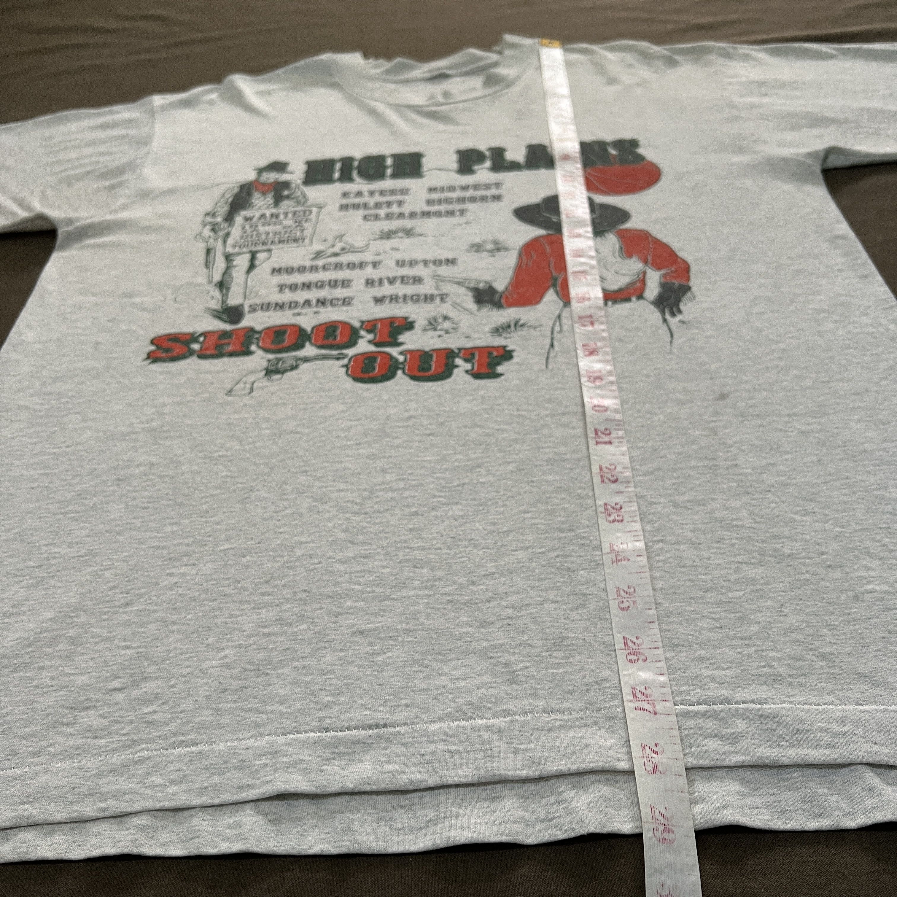 NBA × Vintage Vintage 90s Basketball high plains shoot out Promo Tee gun Size US L / EU 52-54 / 3 - 8 Thumbnail