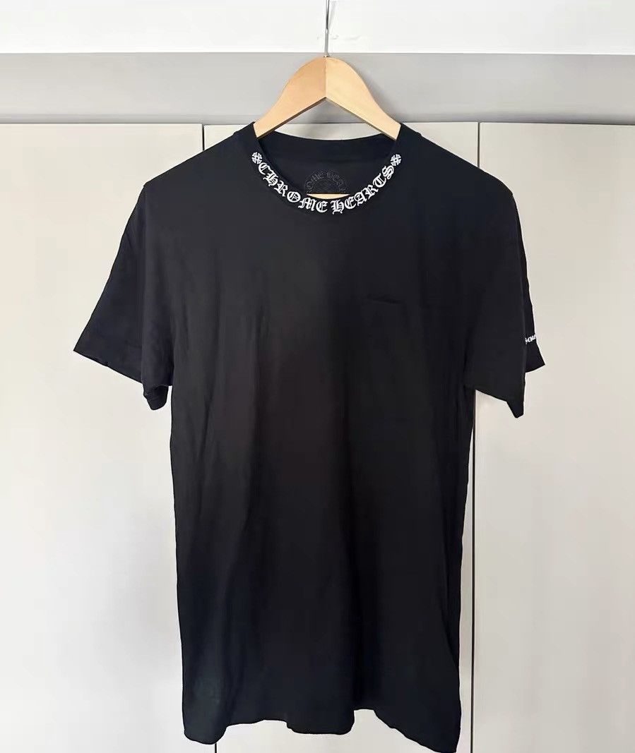 Chrome Hearts Chrome Hearts black short sleeve t-shirt with collar logo Size US M / EU 48-50 / 2 - 1 Thumbnail