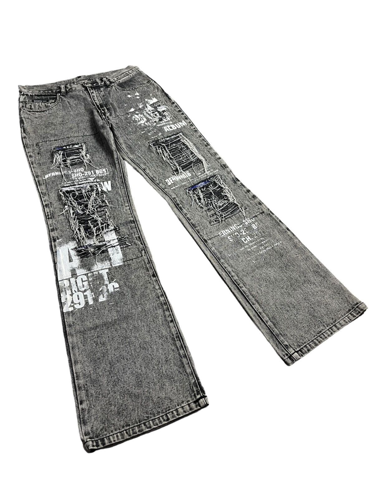 STUDIOUS × Seditionaries 90’s PUNK FLARE🔥STUDIO SHO Grunge Ripped Distressed Denim💥 Size 30" / US 8 / IT 44 - 2 Thumbnail