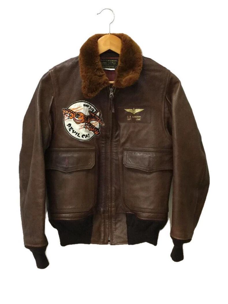 Brown Fur Collar Bomber Jacket Rare Edition- DMC