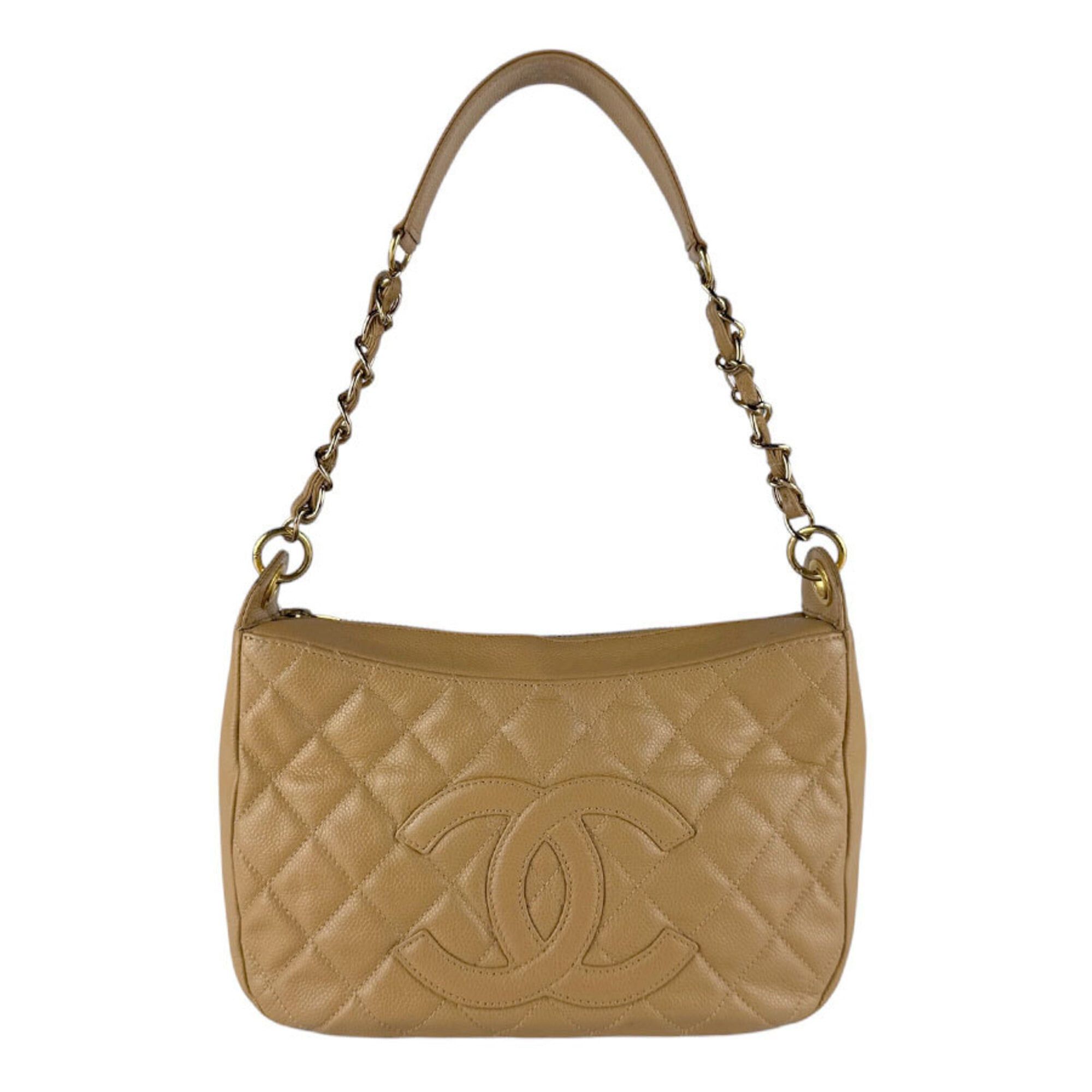 Chanel Chanel Shoulder Bag, Caviar Leather, Camel, Women's z9872 Size ONE SIZE - 1 Thumbnail