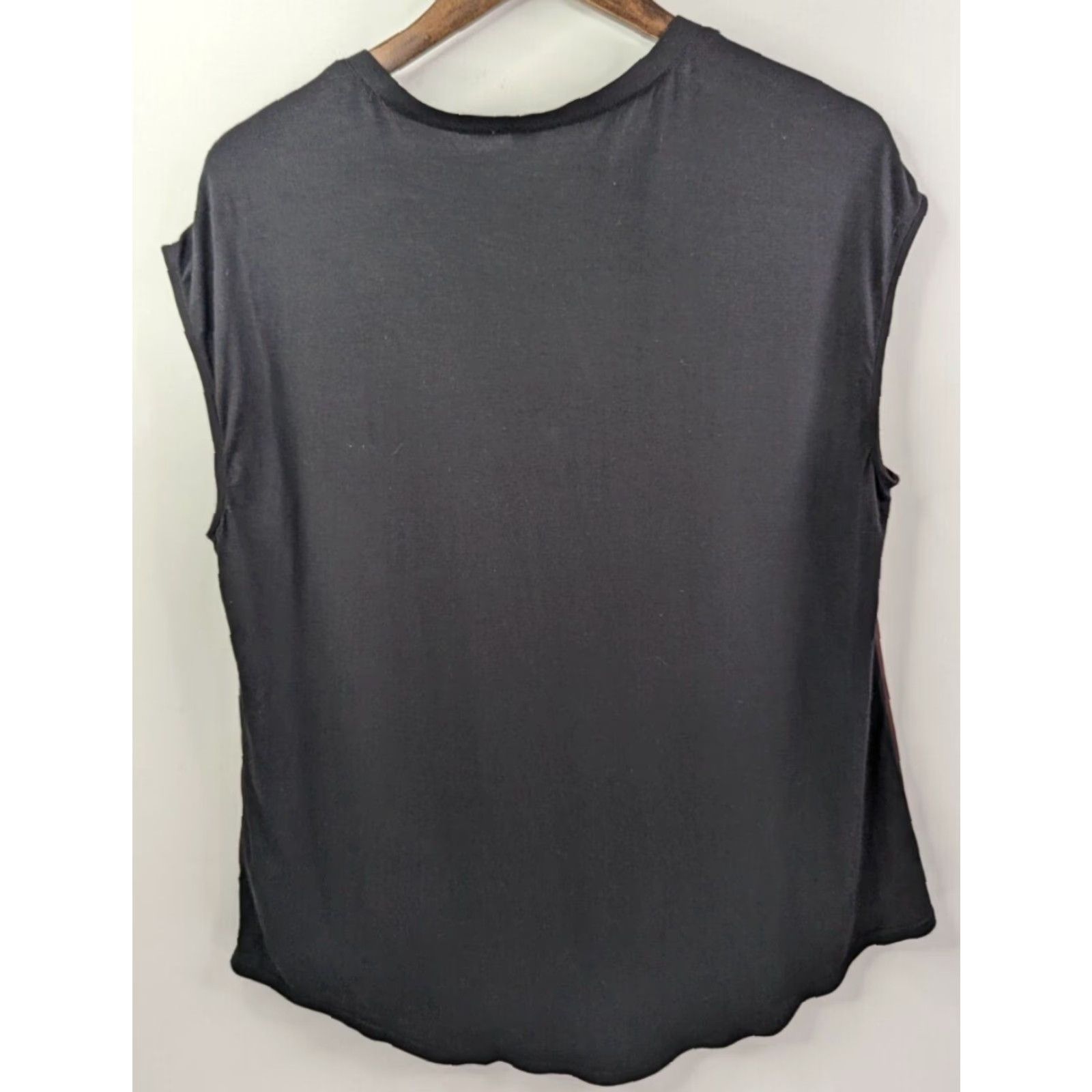 Vintage Rock & Republic Zip-Front Detail V-Neck Burgundy Women's Top Size Large Size L / US 10 / IT 46 - 3 Thumbnail