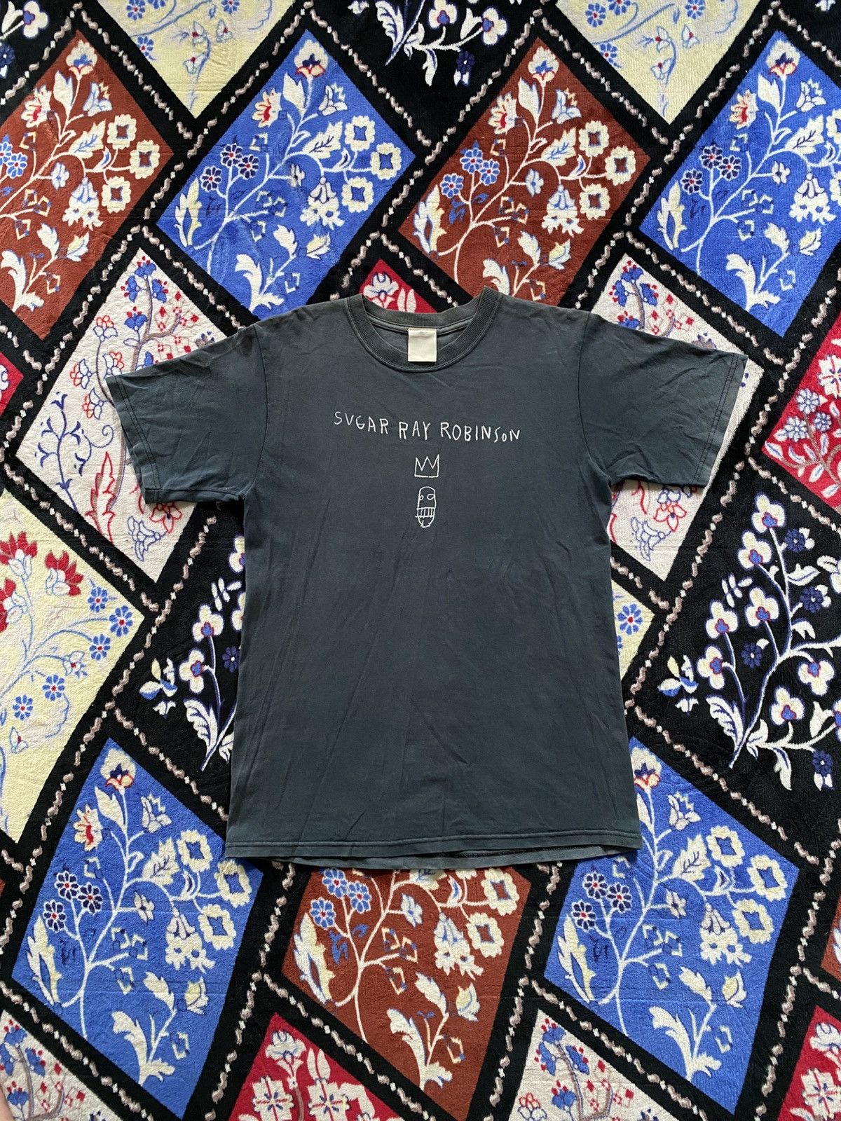 Jean-Michel Basquiat Vintage Jmb Sugar Ray Robinson Tshirt Faded Size US M / EU 48-50 / 2 - 1 Thumbnail
