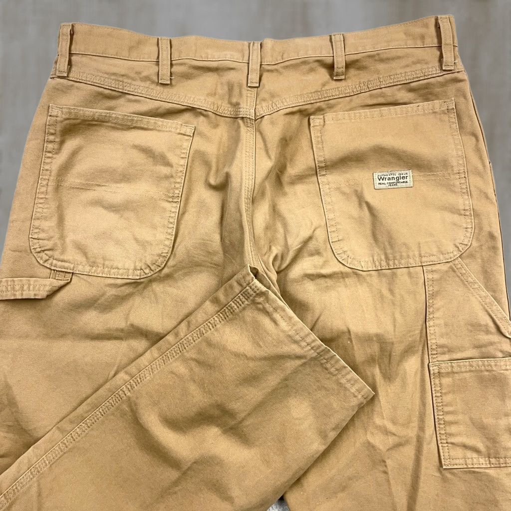 Wrangler VINTAGE Wrangler Carpenter Pants Men 36x30 Brown Duck Canvas Baggy Distressed VTG Y2K Size US 36 / EU 52 - 1 Thumbnail