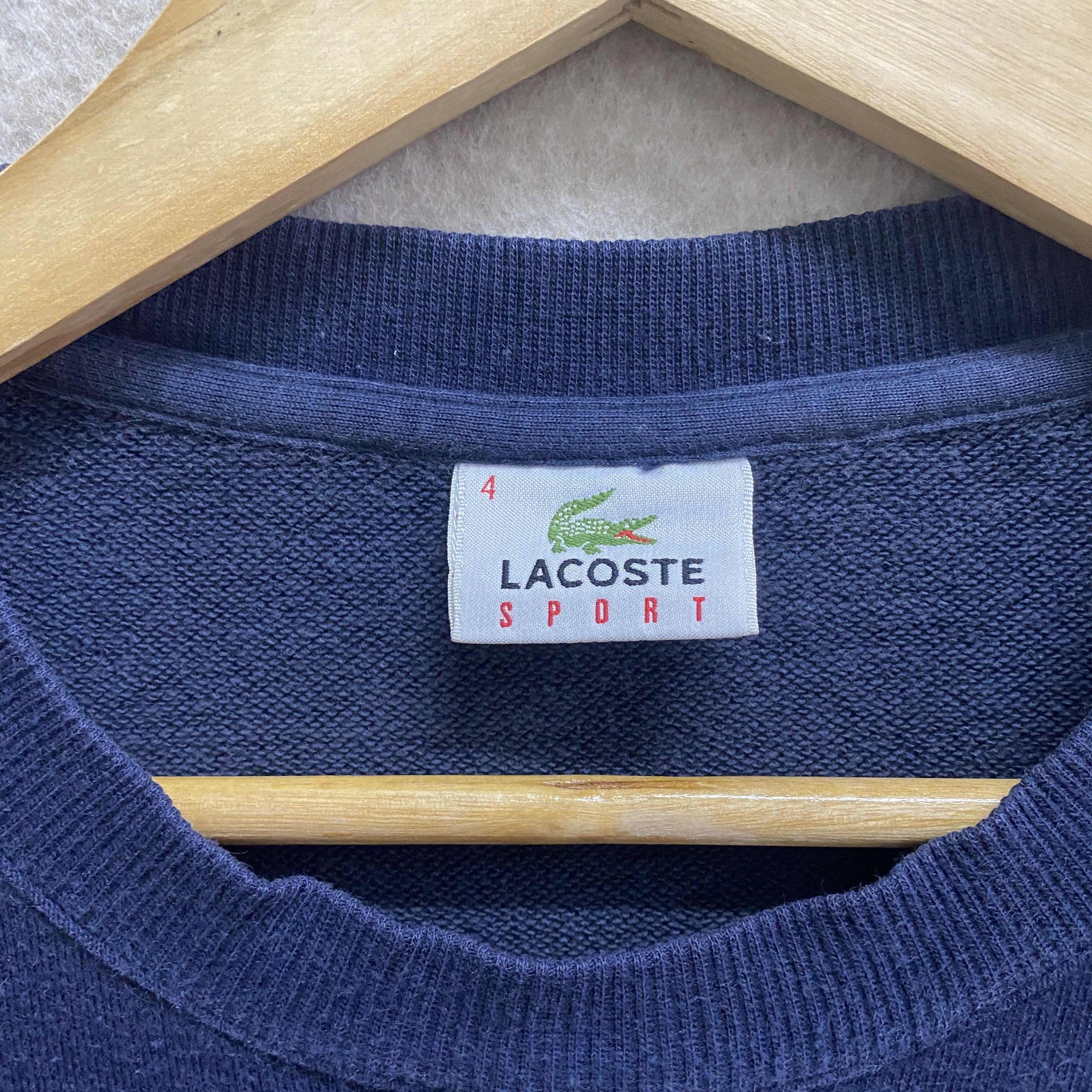 Japanese Brand × Lacoste × Vintage Vintage Lacoste L!ve Navy Sweatshirt Size US L / EU 52-54 / 3 - 6 Thumbnail