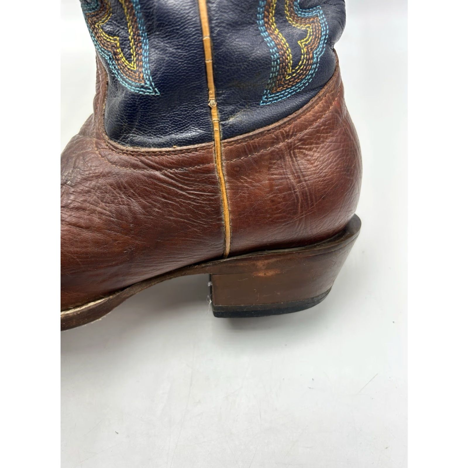 Dsquared2 VINTAGE Resistol Ranch MENS Boots Square Toe Handmade Leather Brown Western Snake M3585 Boots Mens 8.5 D 10 US Leather Outsole Mexico Mid-Calf Size US 10 / EU 43 - 6 Thumbnail